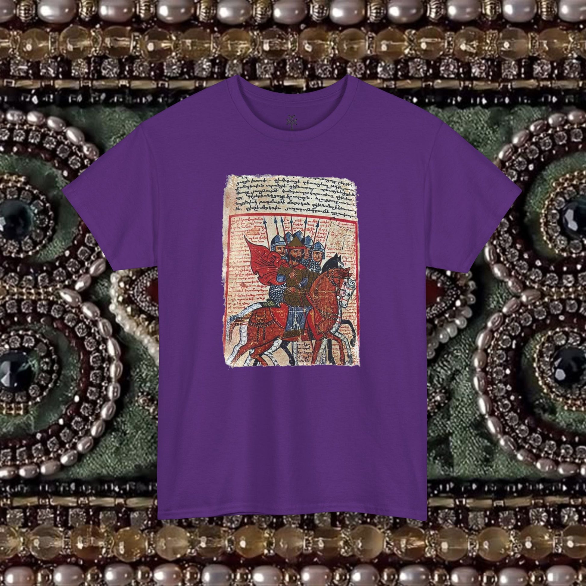 Armenian Warriors Ancient Manuscript Graphic T-Shirt Shirt