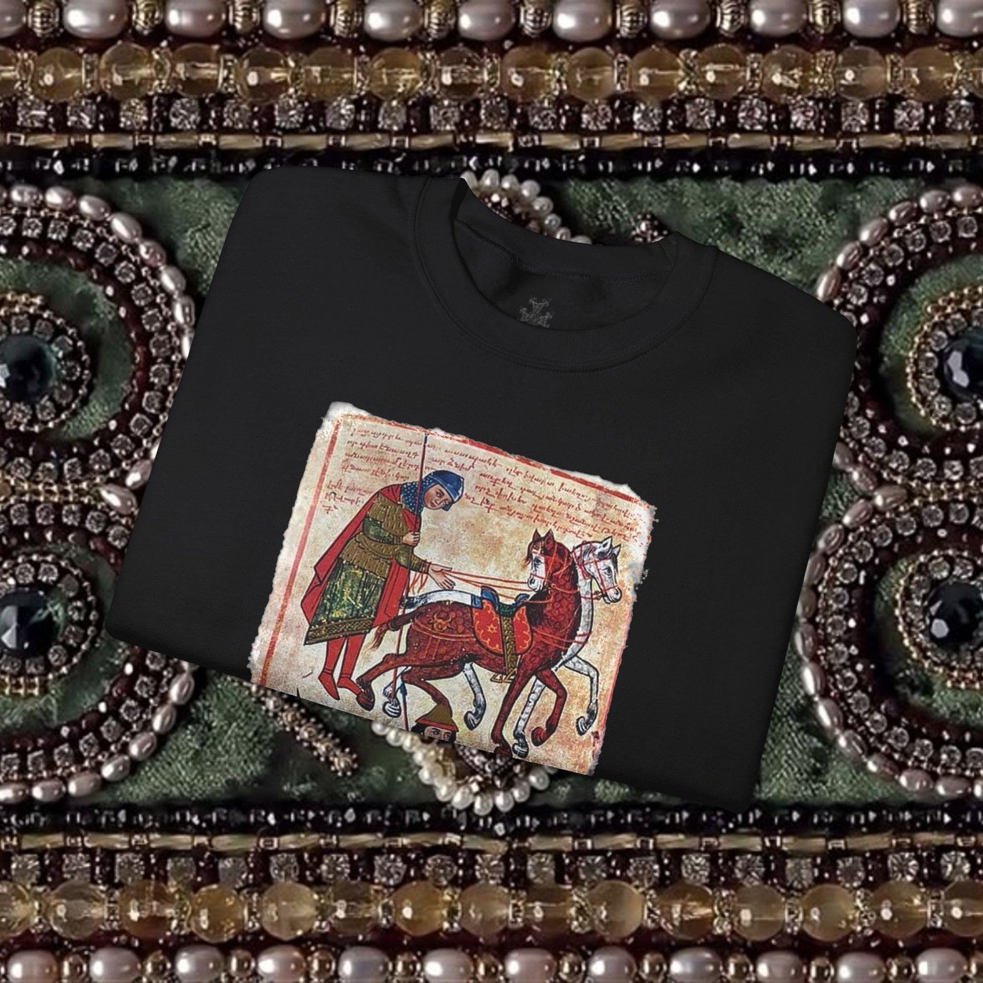 Ancient Armenian Manuscript Graphic Sweatshirt Design