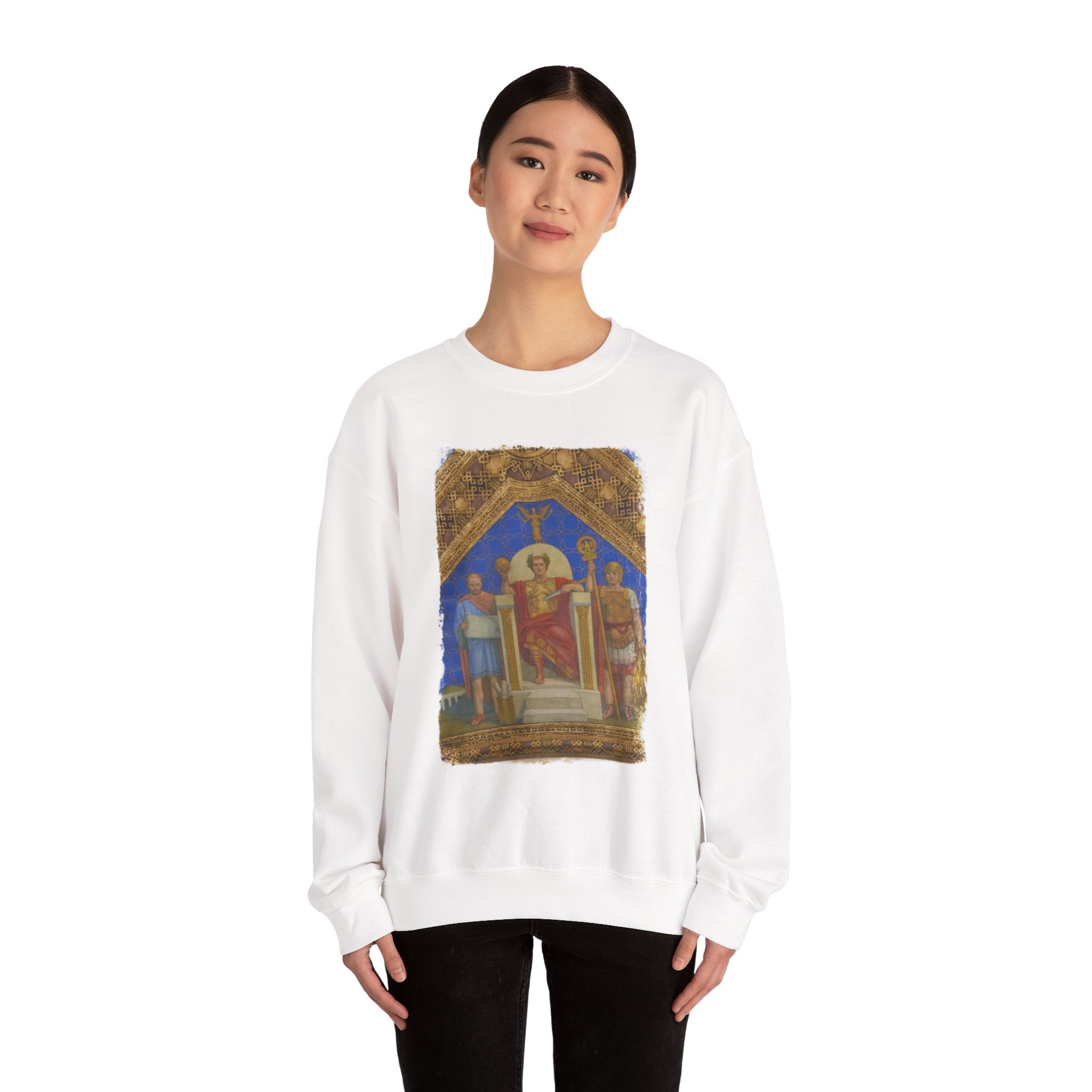 Imperial Throne Art Sweatshirt - Eternal Ruler Design | Constantine Graphics