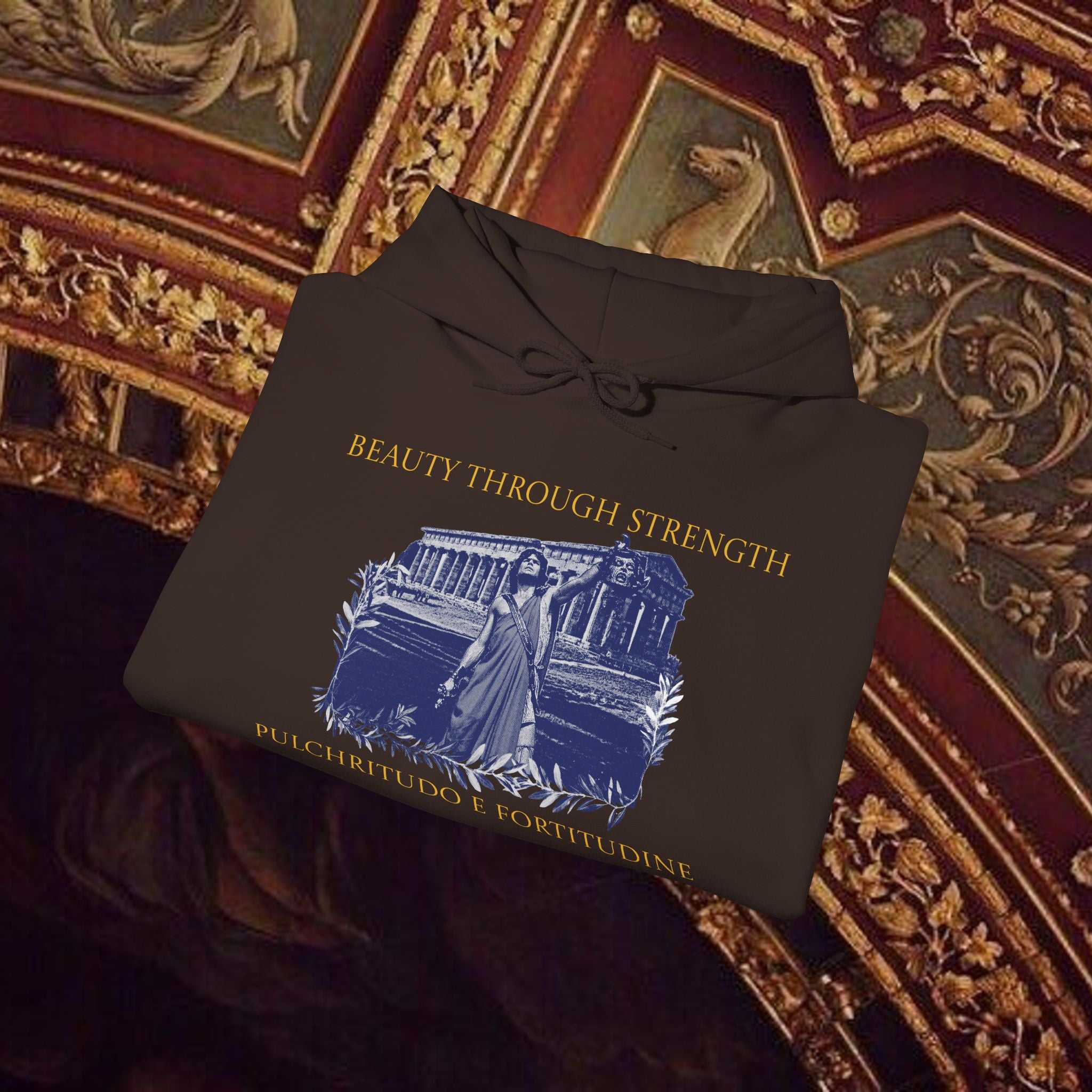 The Hero's Victory Classically-Themed Cotton Graphic Hoodie