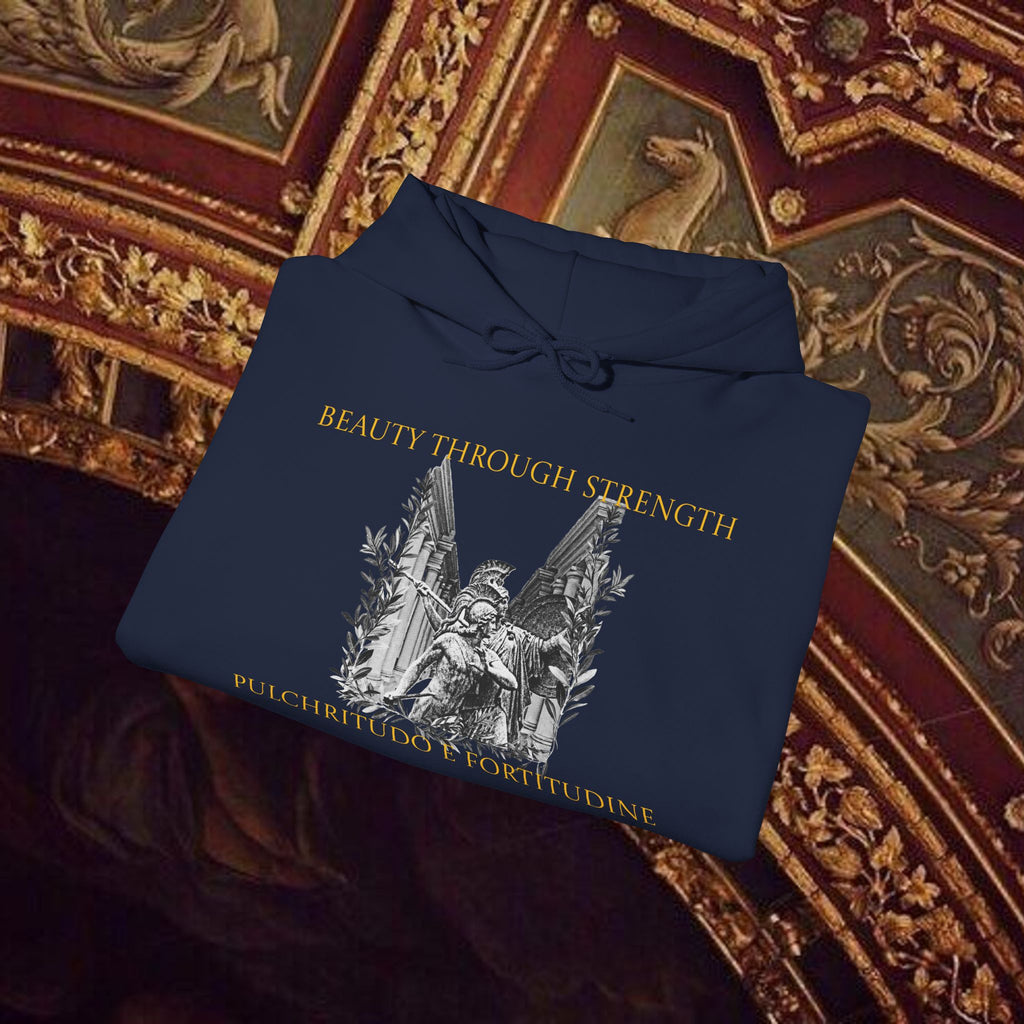 The Goddess's Protection Classically-Inspired Cotton Graphic Hoodie