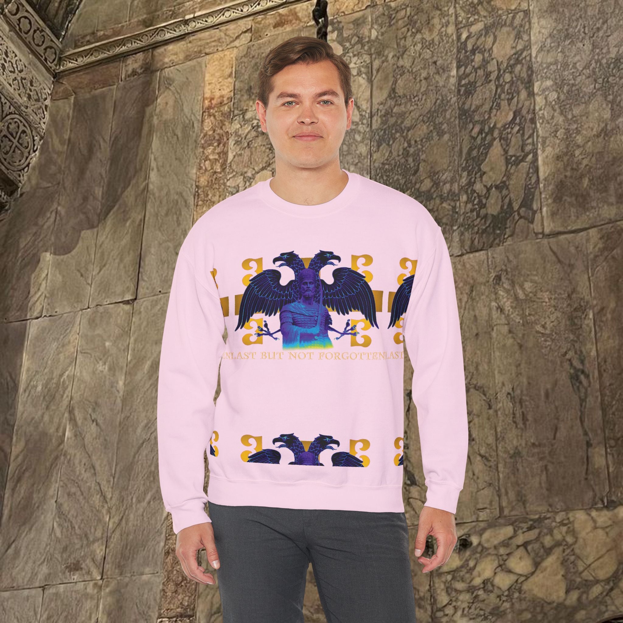 The Last Great Emperor Byzantine Inspired Graphic Crewneck Sweatshirt Front Version
