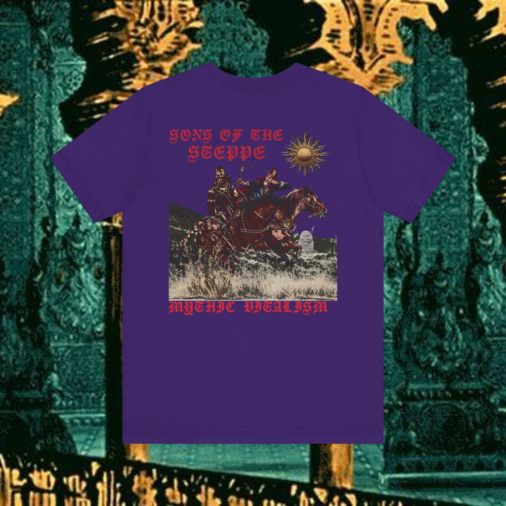 Sons of the Steppe Mythical Medieval Inspired Graphic T Shirt Back Version