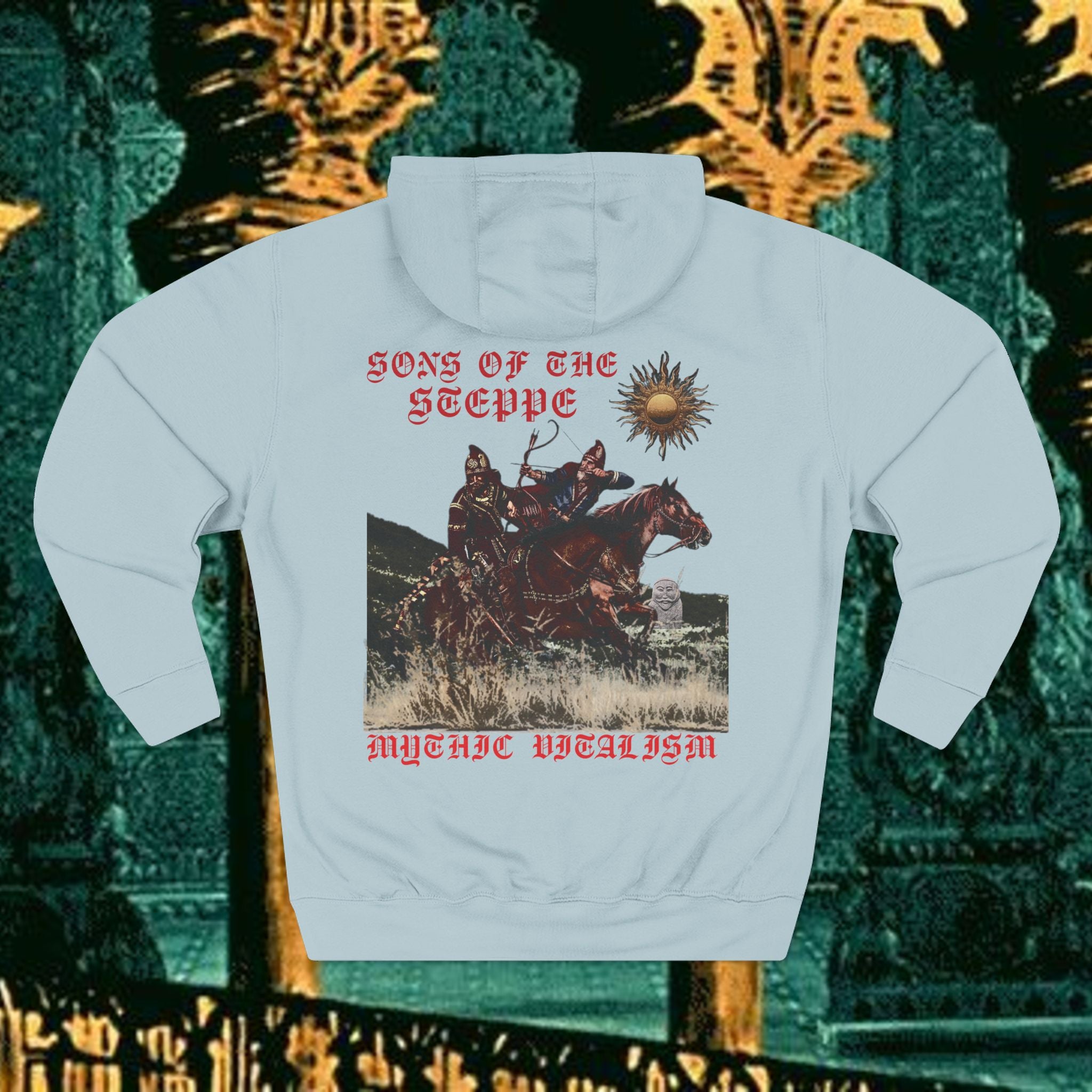 Sons of the Steppe Fleece Hoodie Early Medieval Design