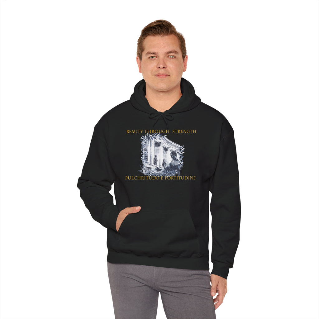 Beauty Through Strength Classically-Inspired Cotton Graphic Hoodie