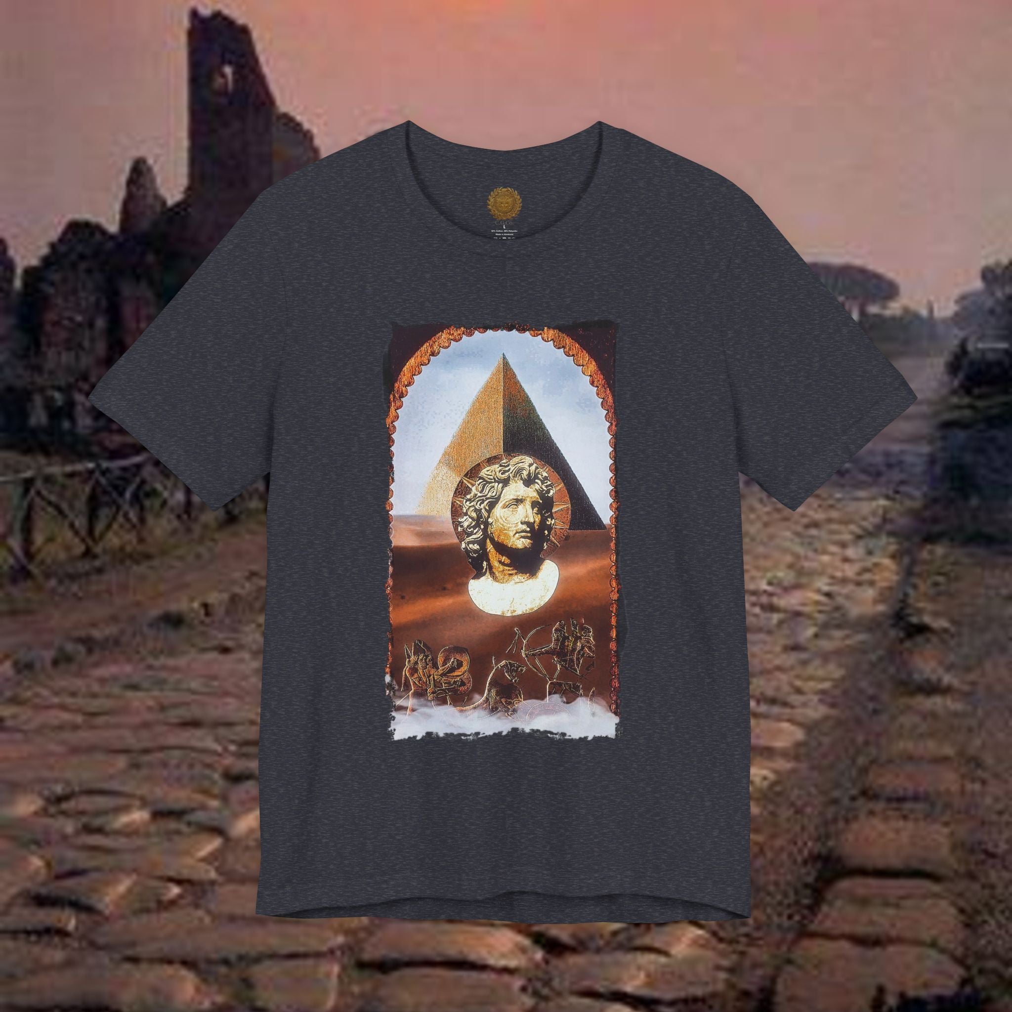 Alexander the Great In Egypt Pyramid Graphic T Shirt