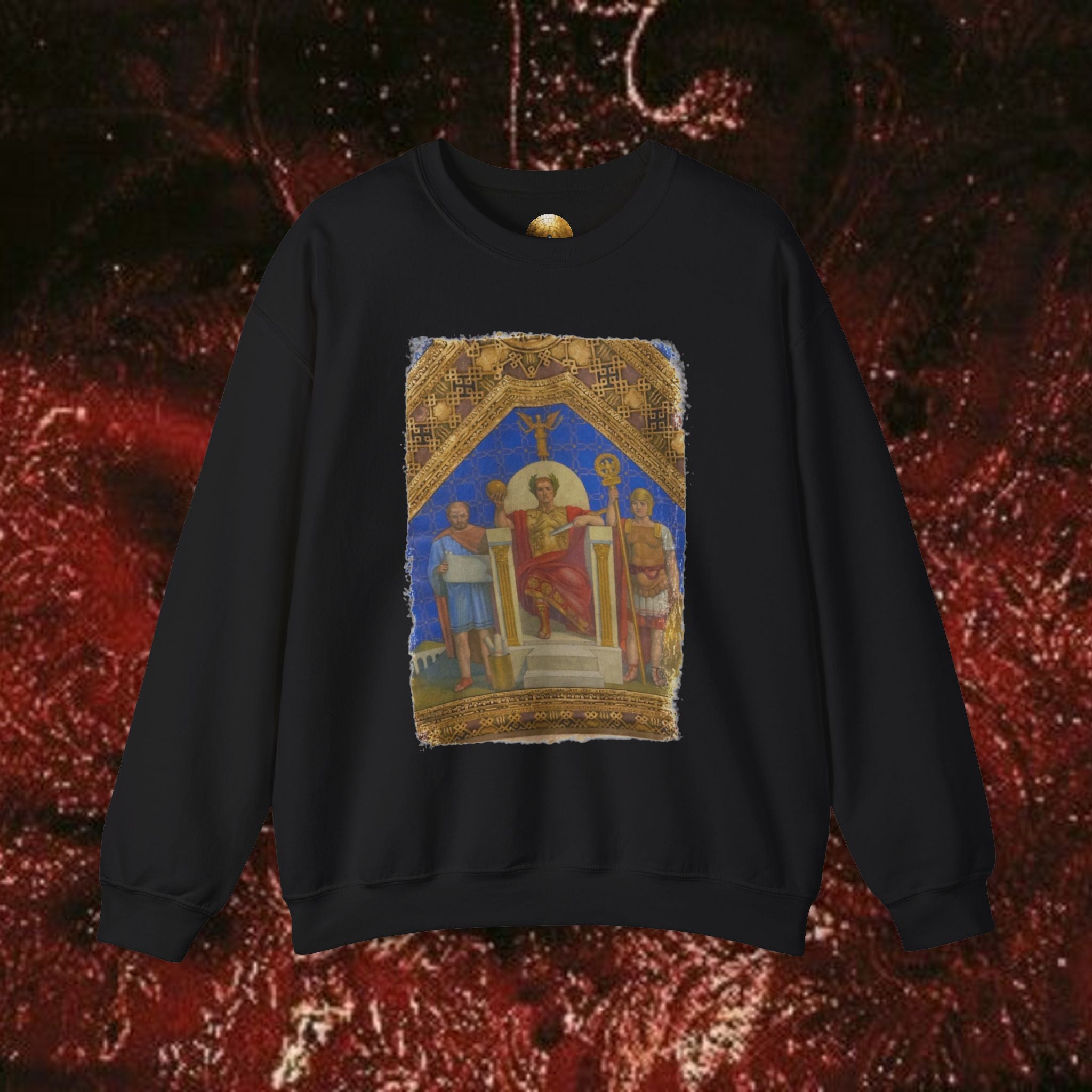 Imperial Throne Art Sweatshirt - Eternal Ruler Design | Constantine Graphics