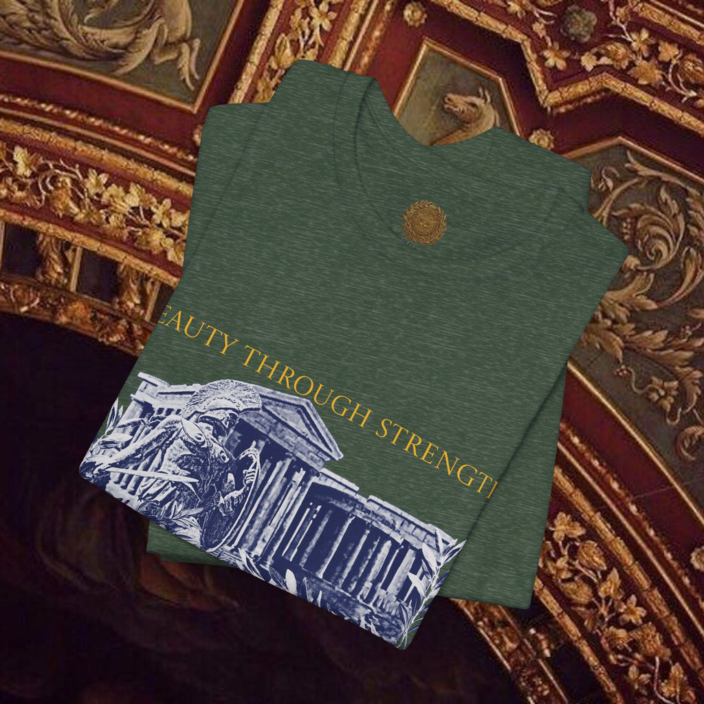 Guardian of the Temple Classically- Inspired Cotton Graphic T Shirt