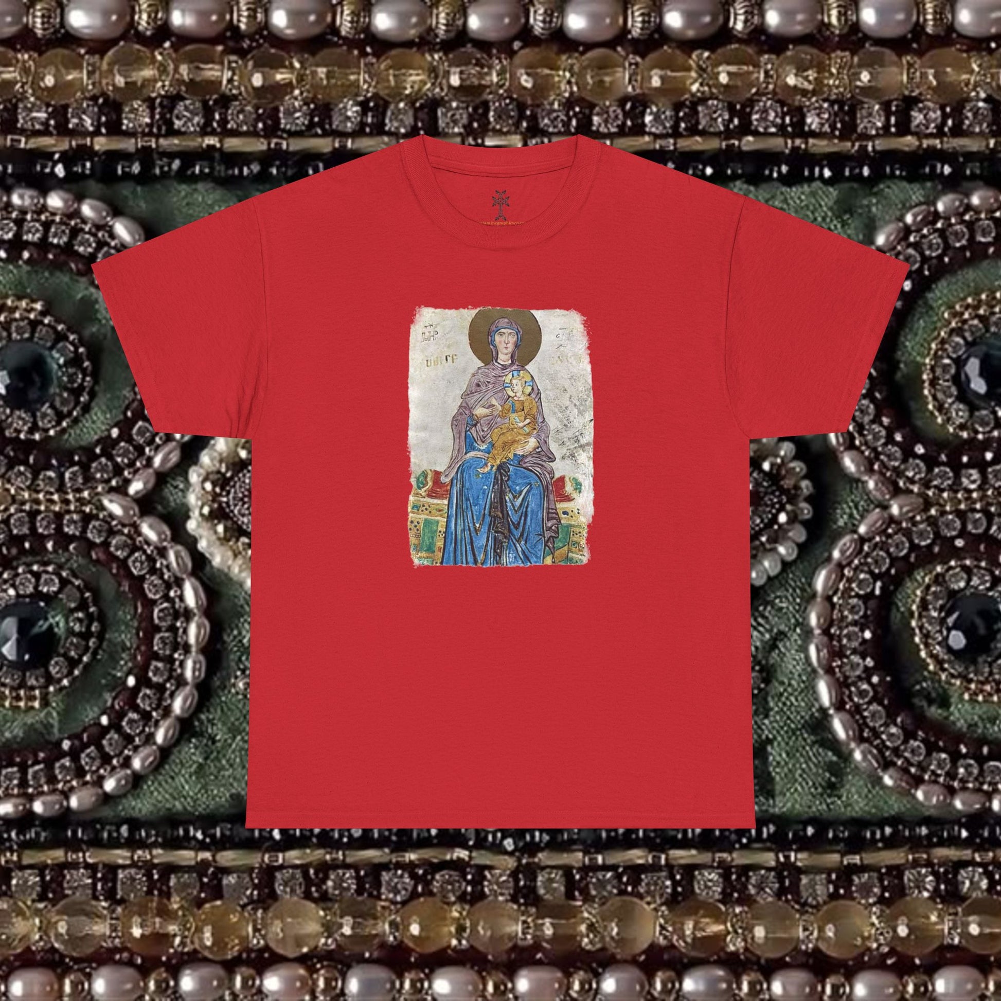 Armenian Manuscript Virgin and Christ Graphic T-Shirt