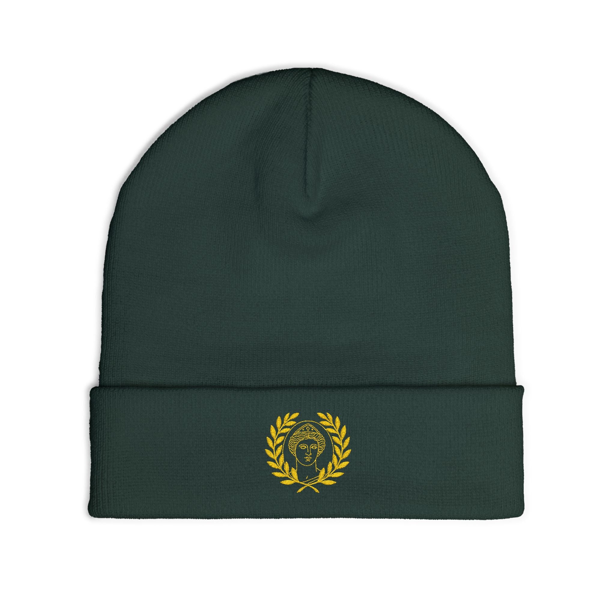 Mystical Venus Embroidered Beanie - Celestial Winter Hat