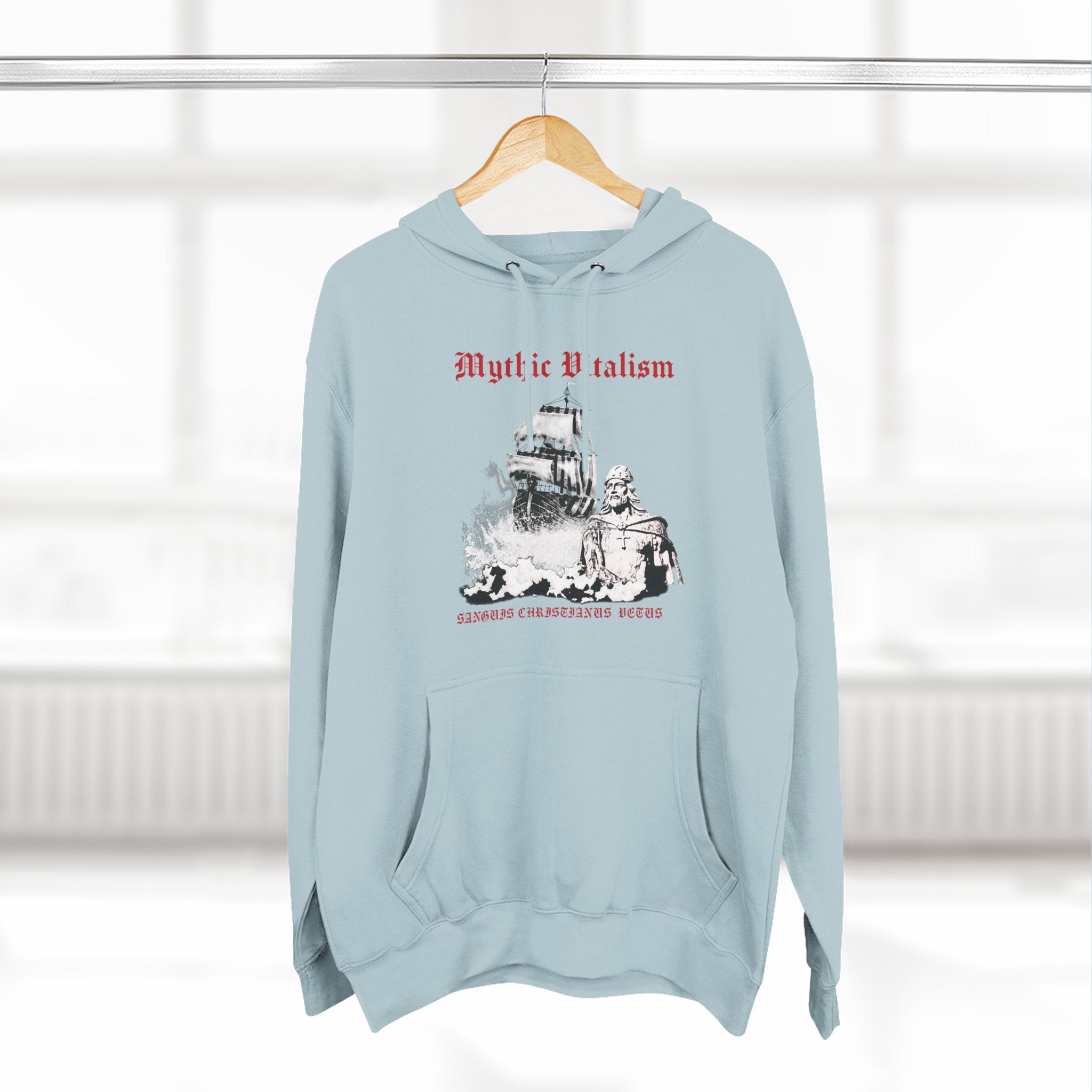 Mythical Vitalism, Sanguis Christianus Vetus Adventure and Exploration Inspired Graphic Fleece Hoodie
