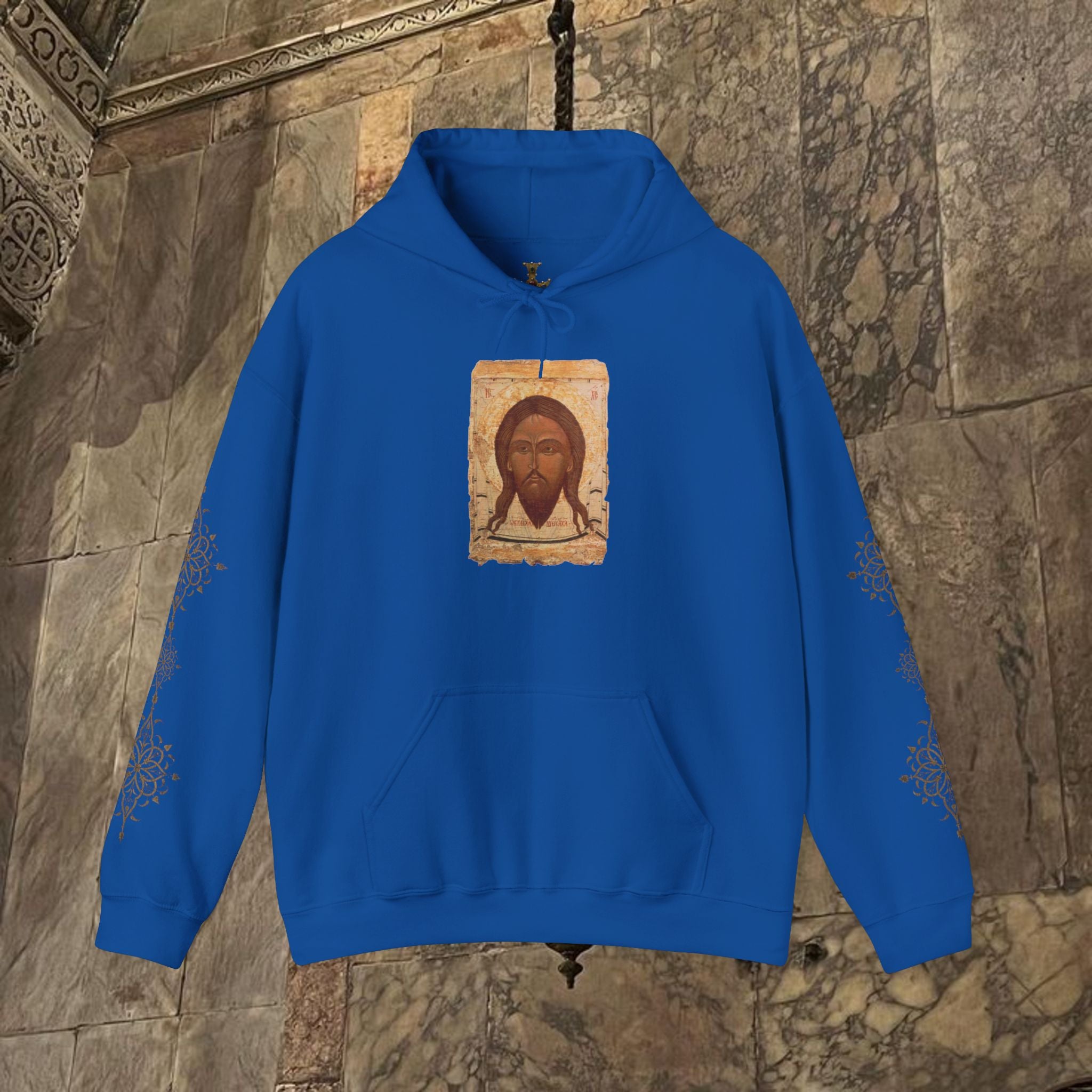 Byzantine Icon Art Hoodie - Divine Sacred Figure