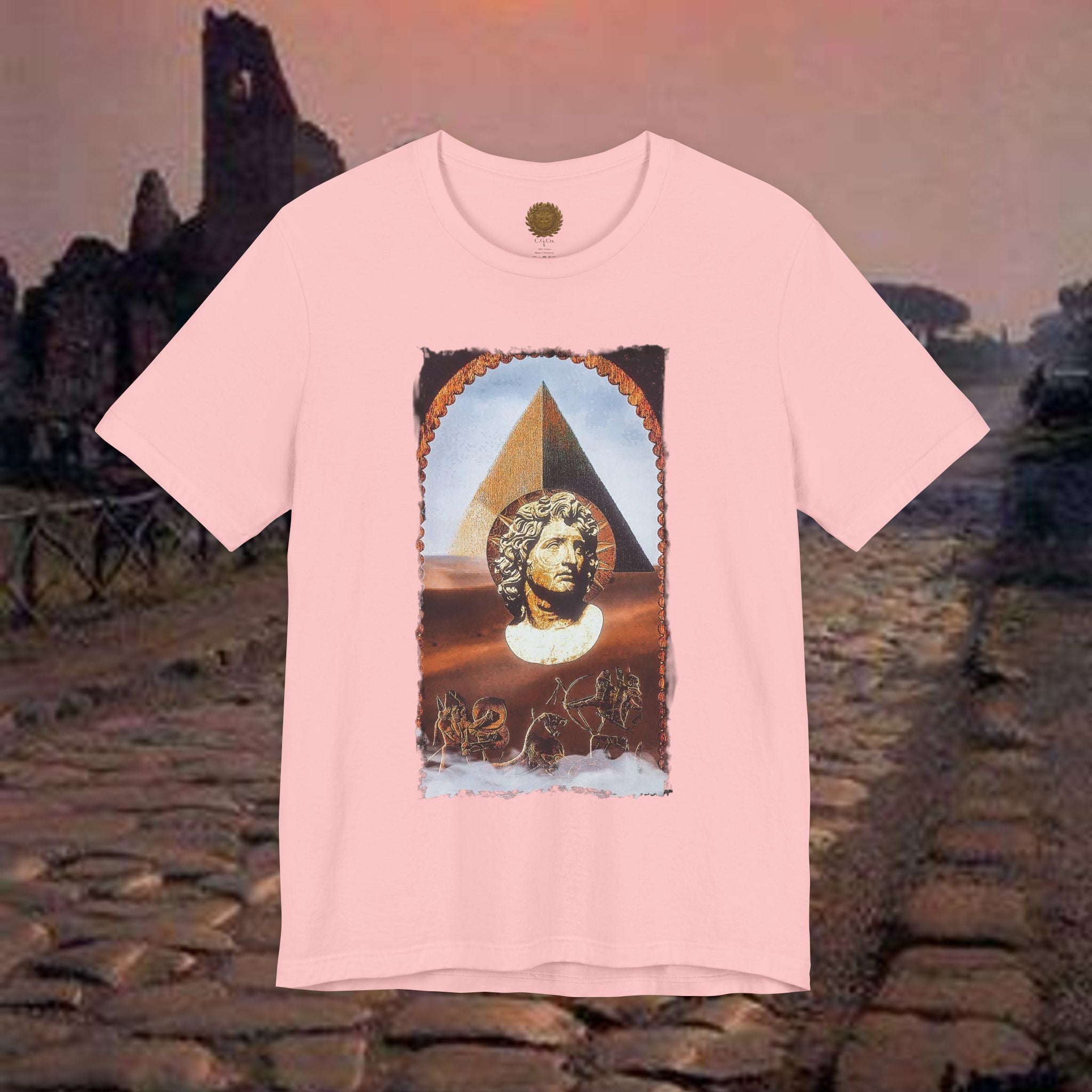Alexander the Great In Egypt Pyramid Graphic T Shirt