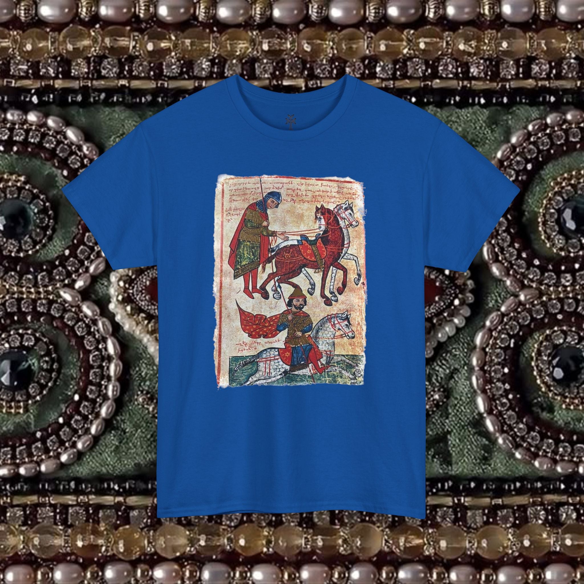 Ancient Armenian Manuscript Art T-Shirt - Sacred Heritage Design