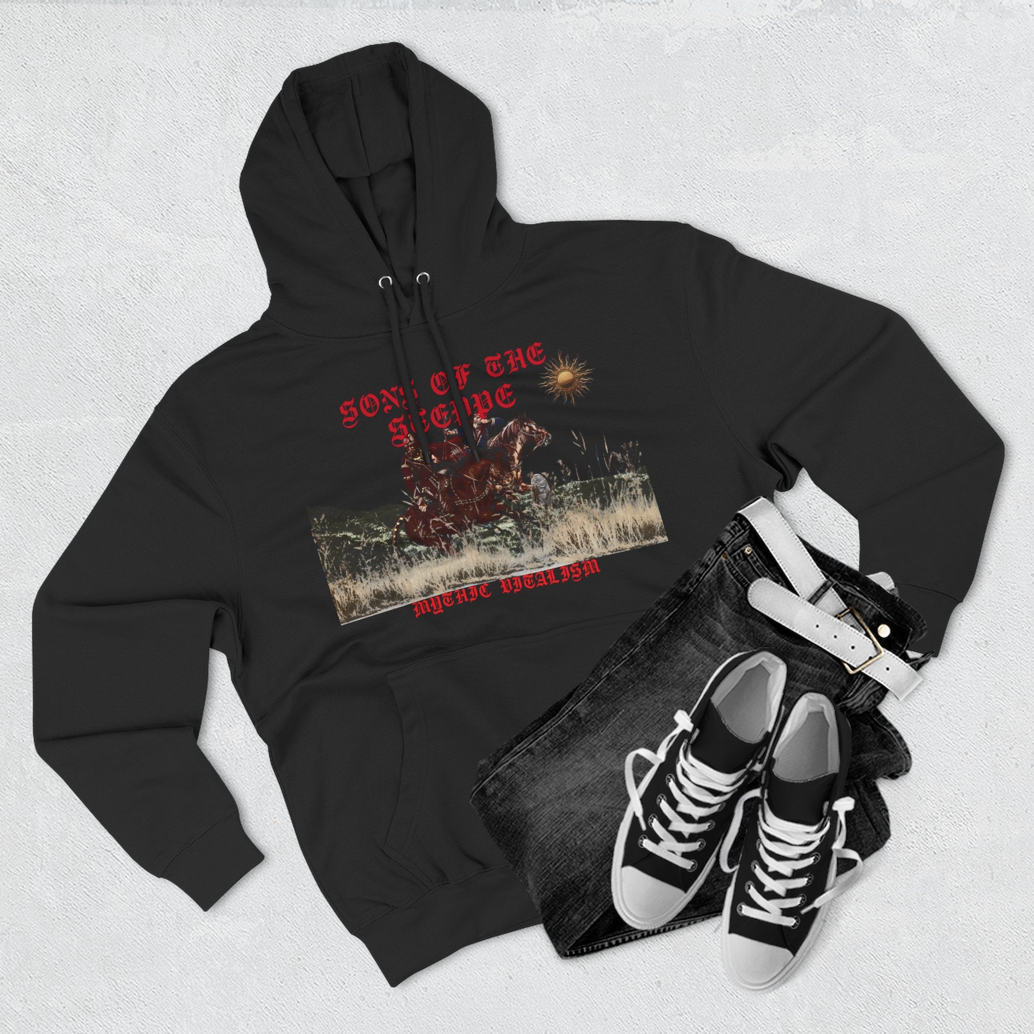 Son of the Steppe Fleece Medieval Graphic Hoodie
