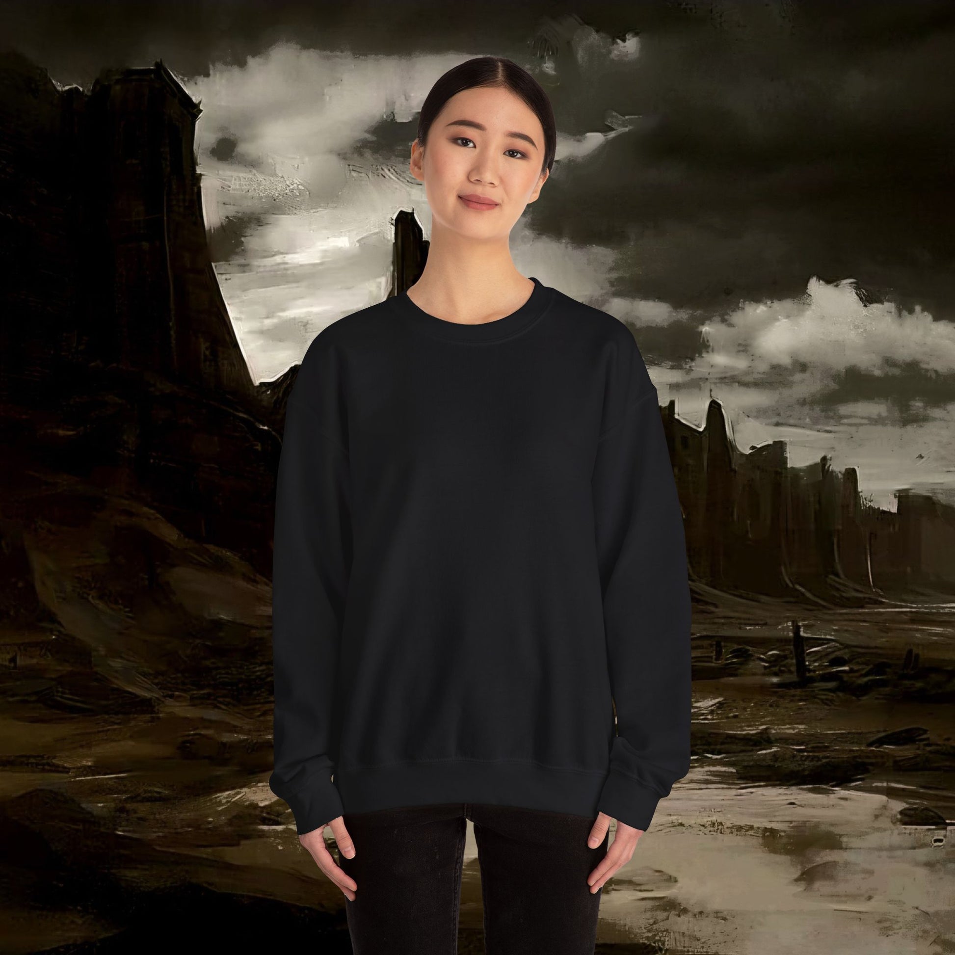 The Barbarian's Mirror Fantasy Medieval Inspired Unisex Sweatshirt Back Version