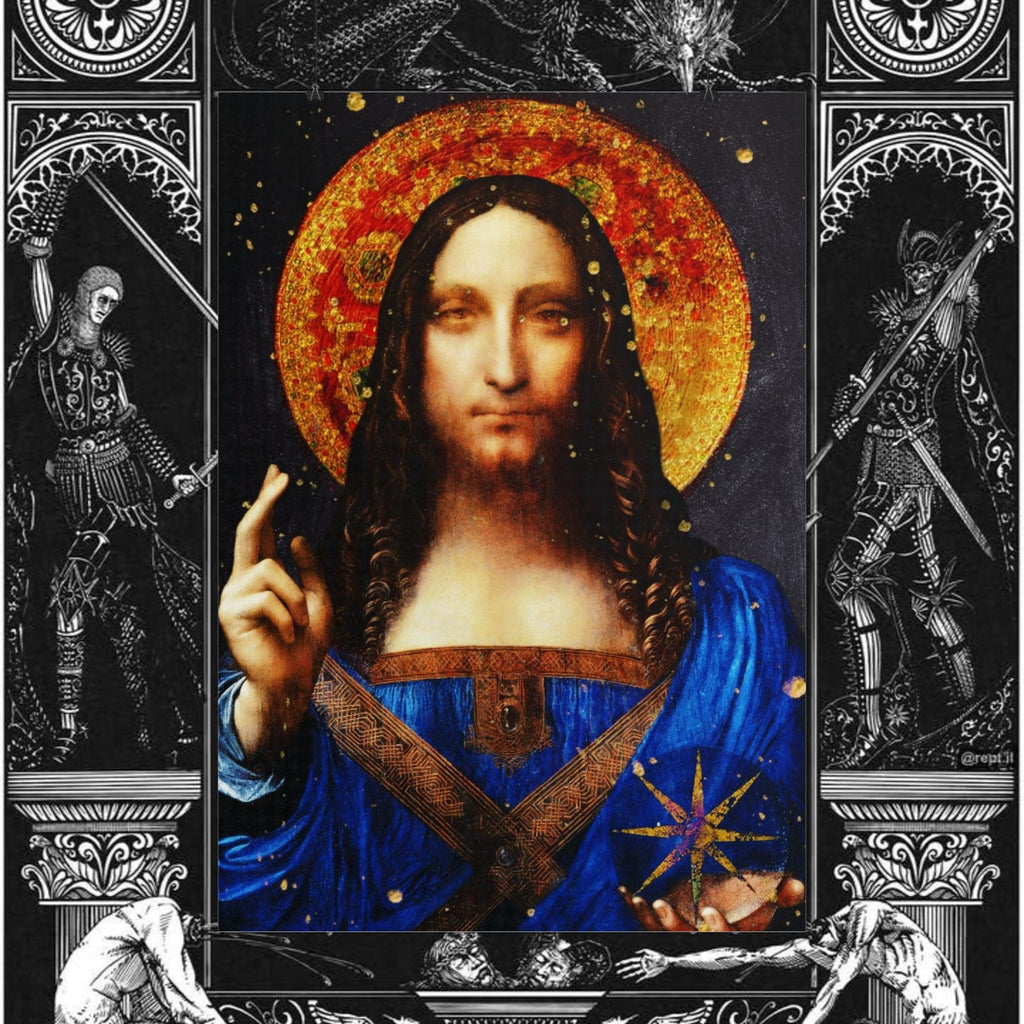 Leonardo da Vinci's Salvator Mundi Remixed Fine Art Print