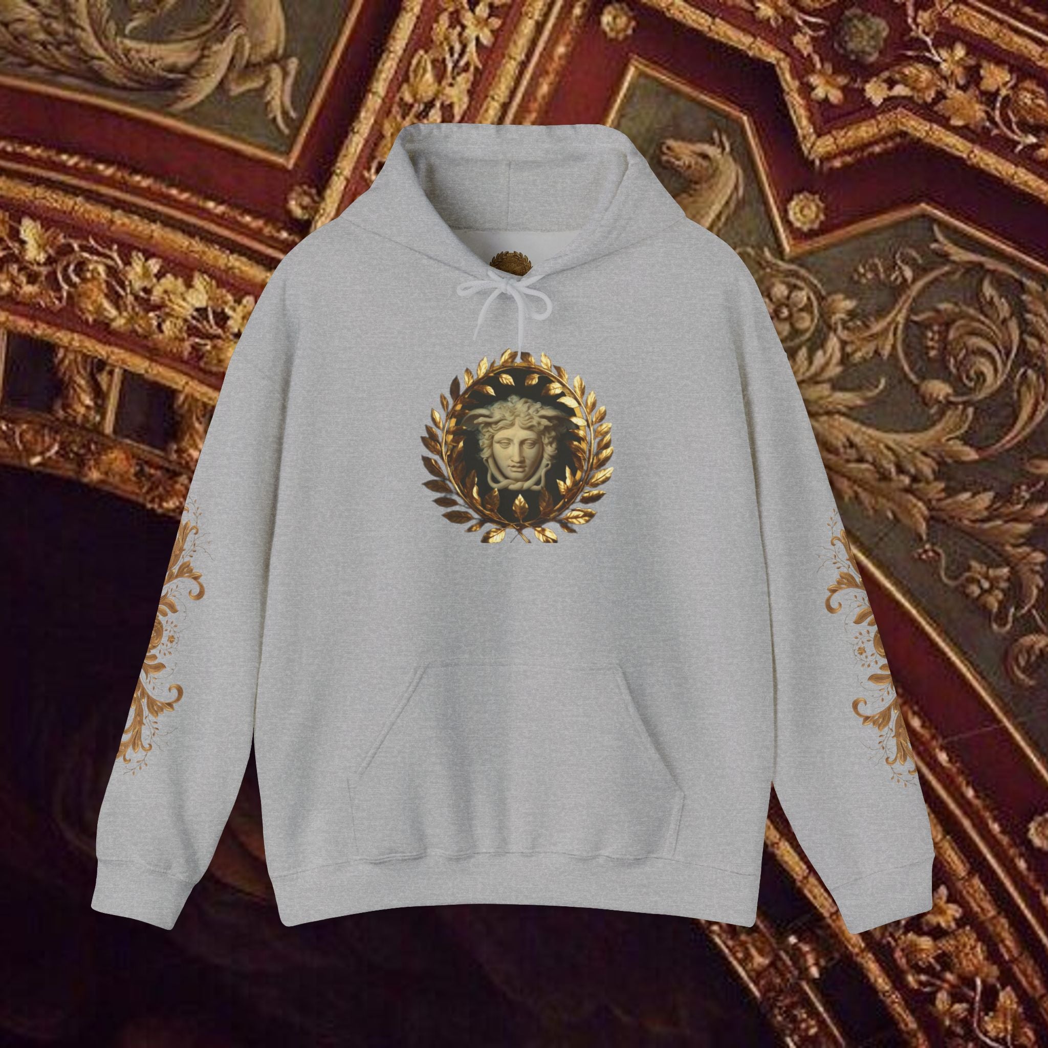 Medusa's Gaze Classical Mythology Inspired Unisex Heavy Blend Hooded Graphic Sweatshirt