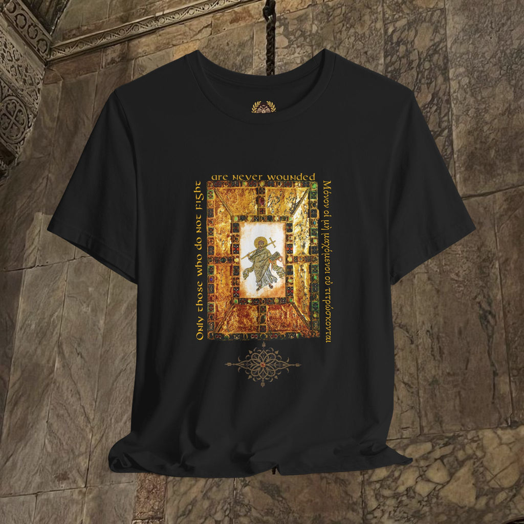 The Scholar's Manuscript Byzantine Inspired Medieval Cotton Graphic T-Shirt