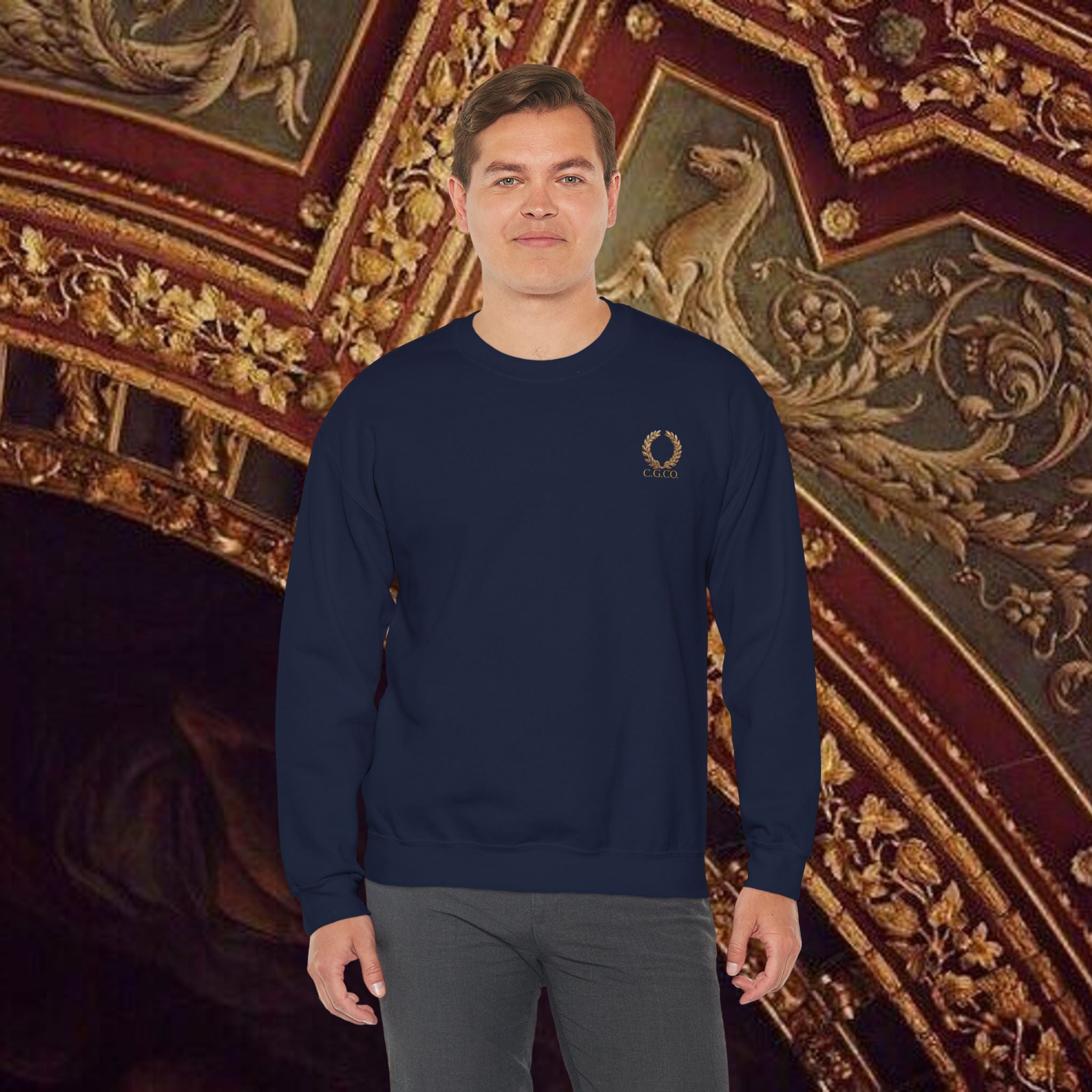 The Goddess's Protection Classically-Inspired Cotton Graphic Sweatshirt Back Version