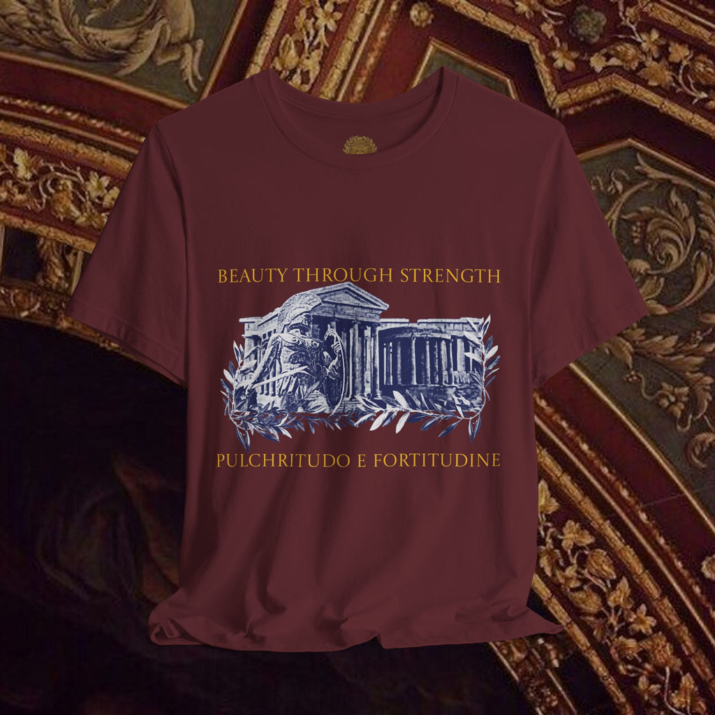 Guardian of the Temple Classically- Inspired Cotton Graphic T Shirt