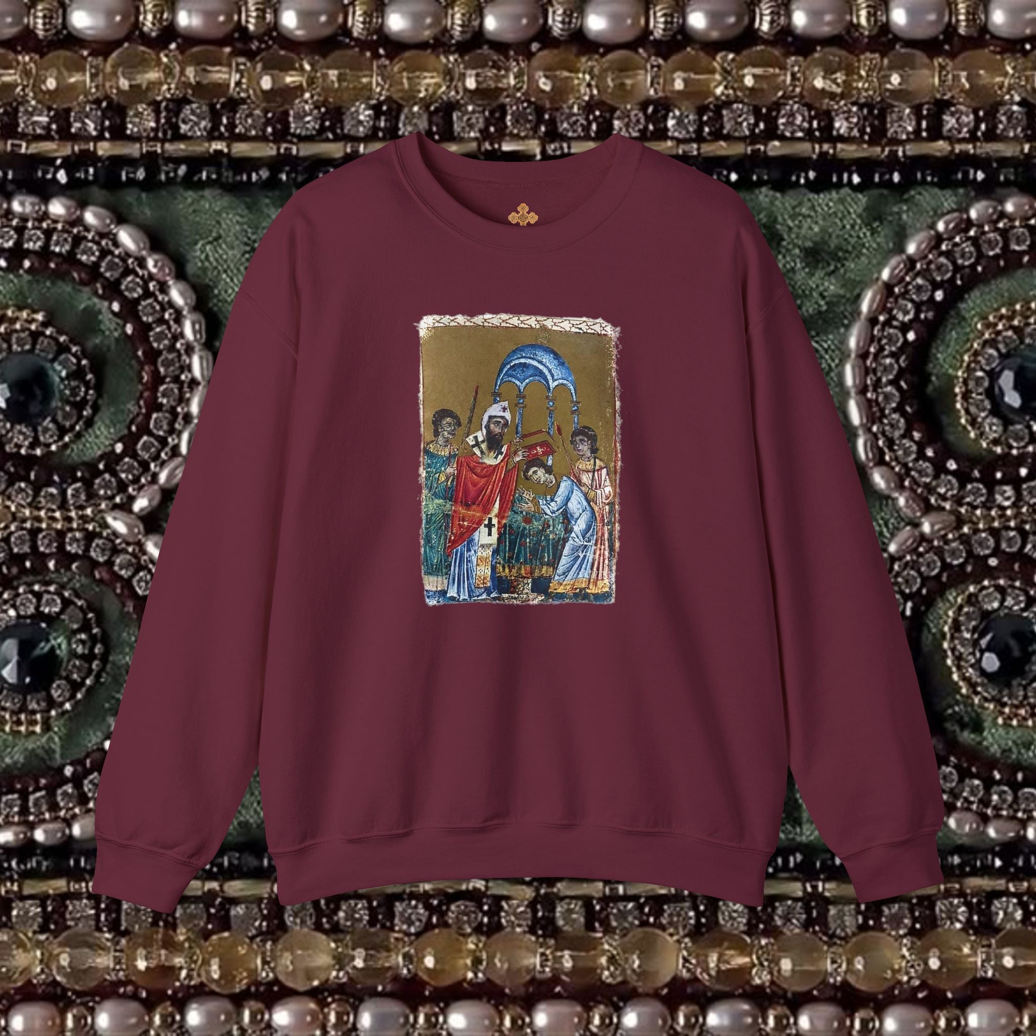 Armenian Manuscript Crewneck Graphic Sweatshirt