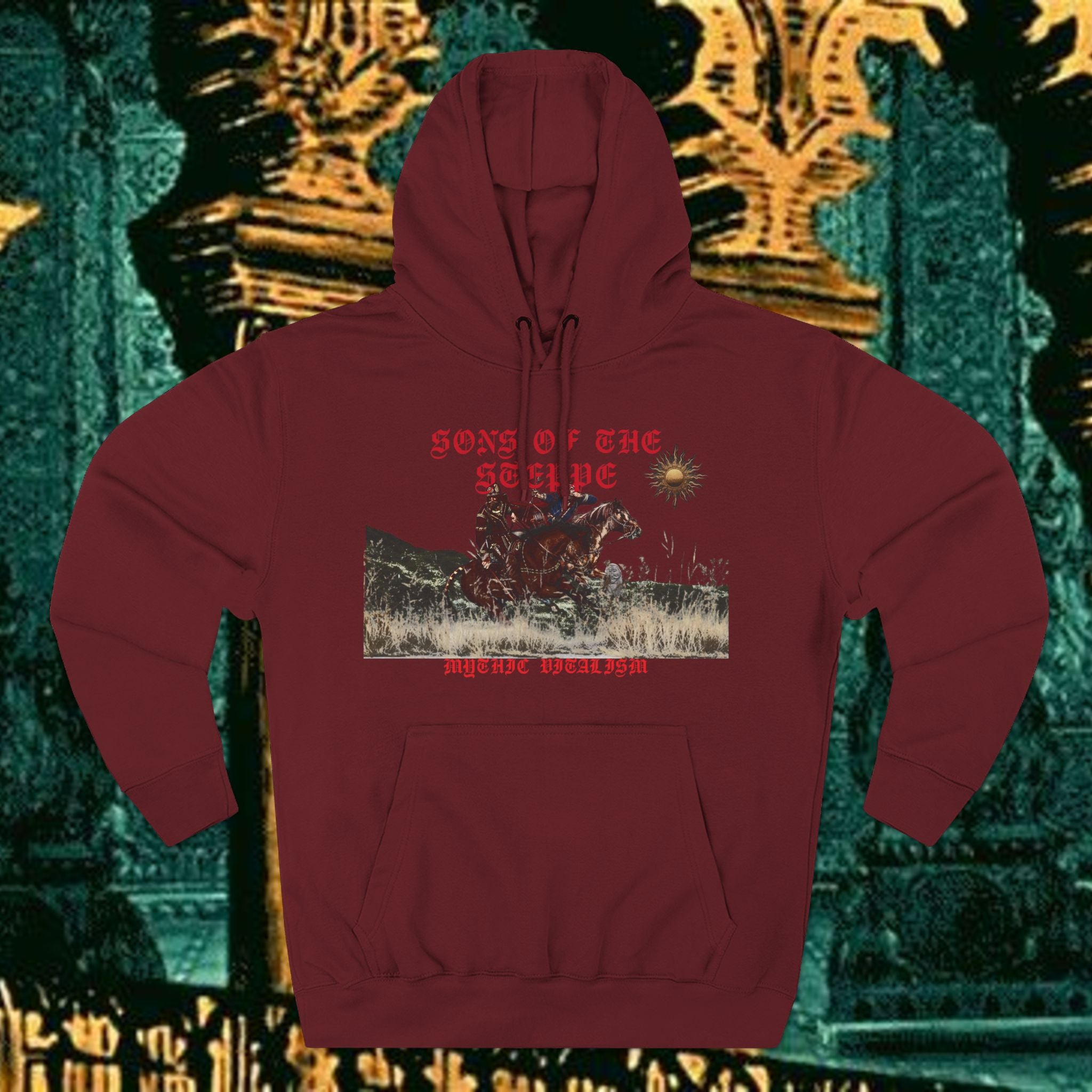 Son of the Steppe Fleece Medieval Graphic Hoodie