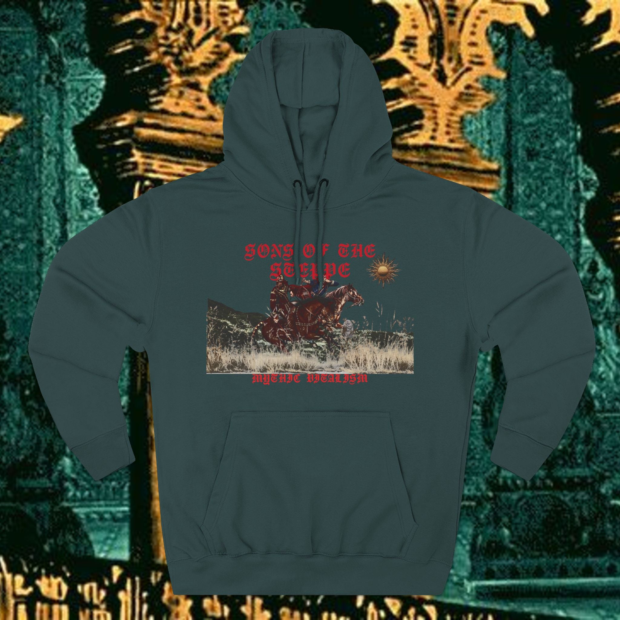 Son of the Steppe Fleece Medieval Graphic Hoodie