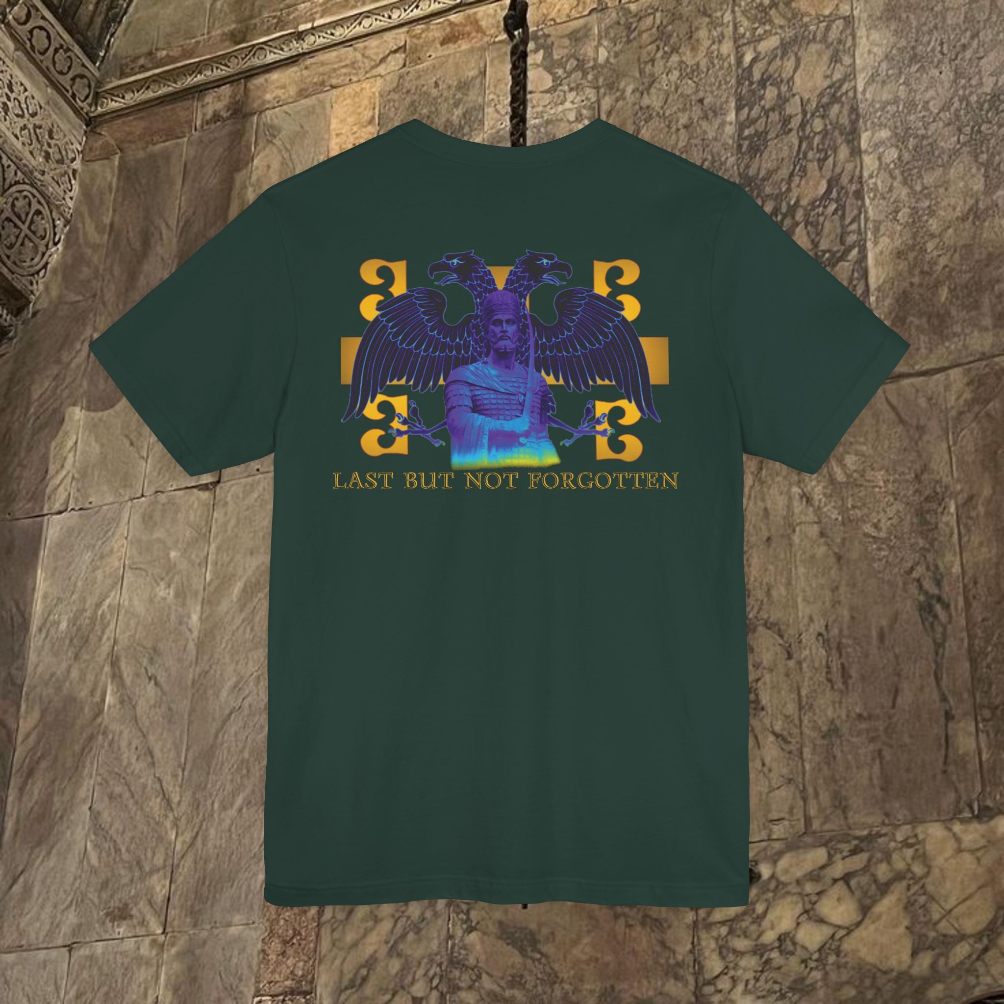 The Last Great Emperor Byzantine Inspired Cotton Graphic T-shirt Back Version