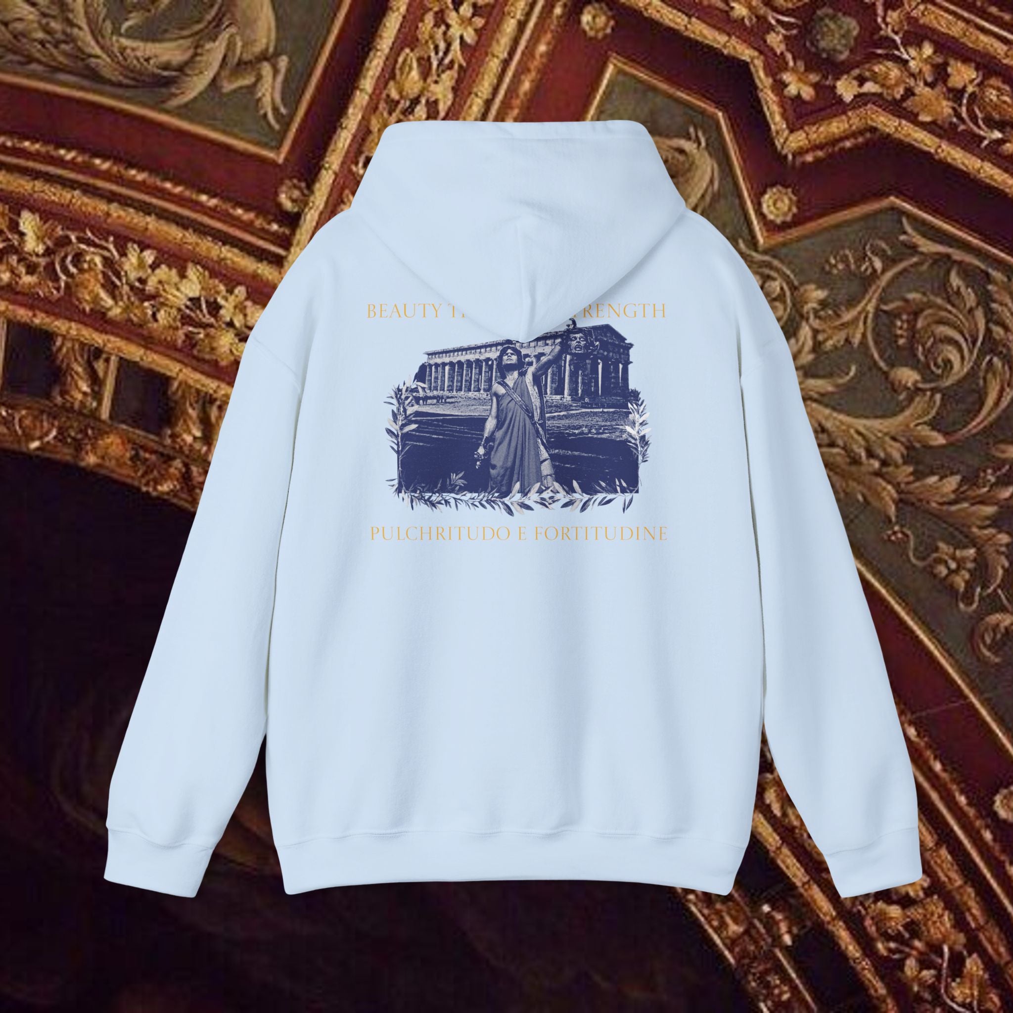 The Hero's Victory Classically-Themed Cotton Graphic Hoodie