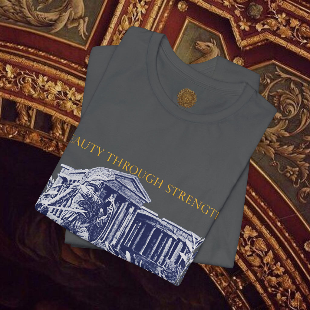 Guardian of the Temple Classically- Inspired Cotton Graphic T Shirt
