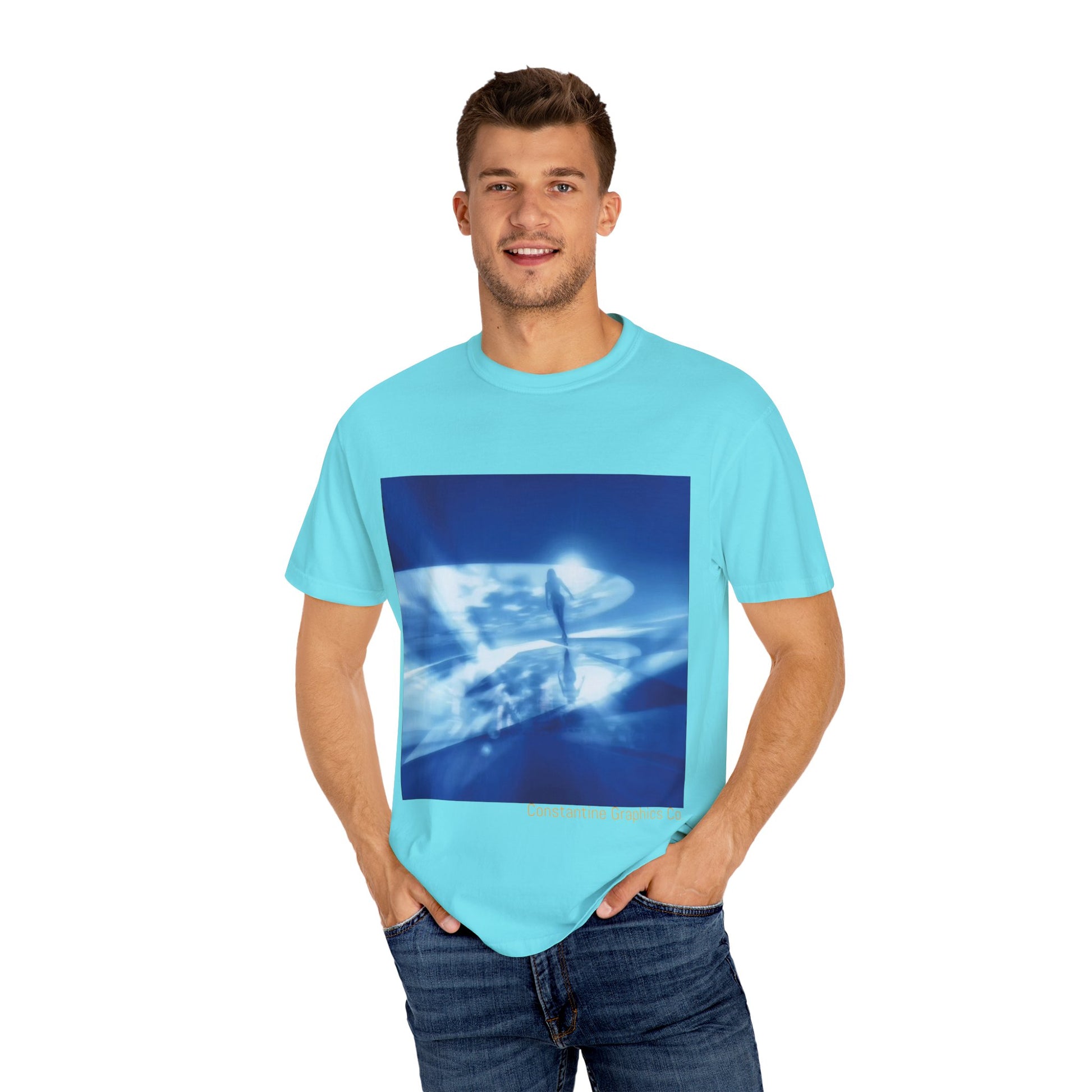 The Blue Portal Cyber Y2k Graphic T Shirt