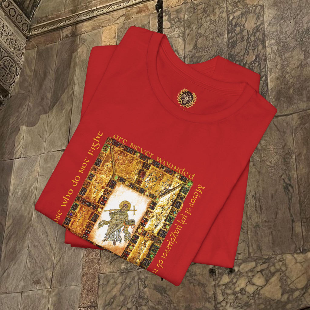 The Scholar's Manuscript Byzantine Inspired Medieval Cotton Graphic T-Shirt