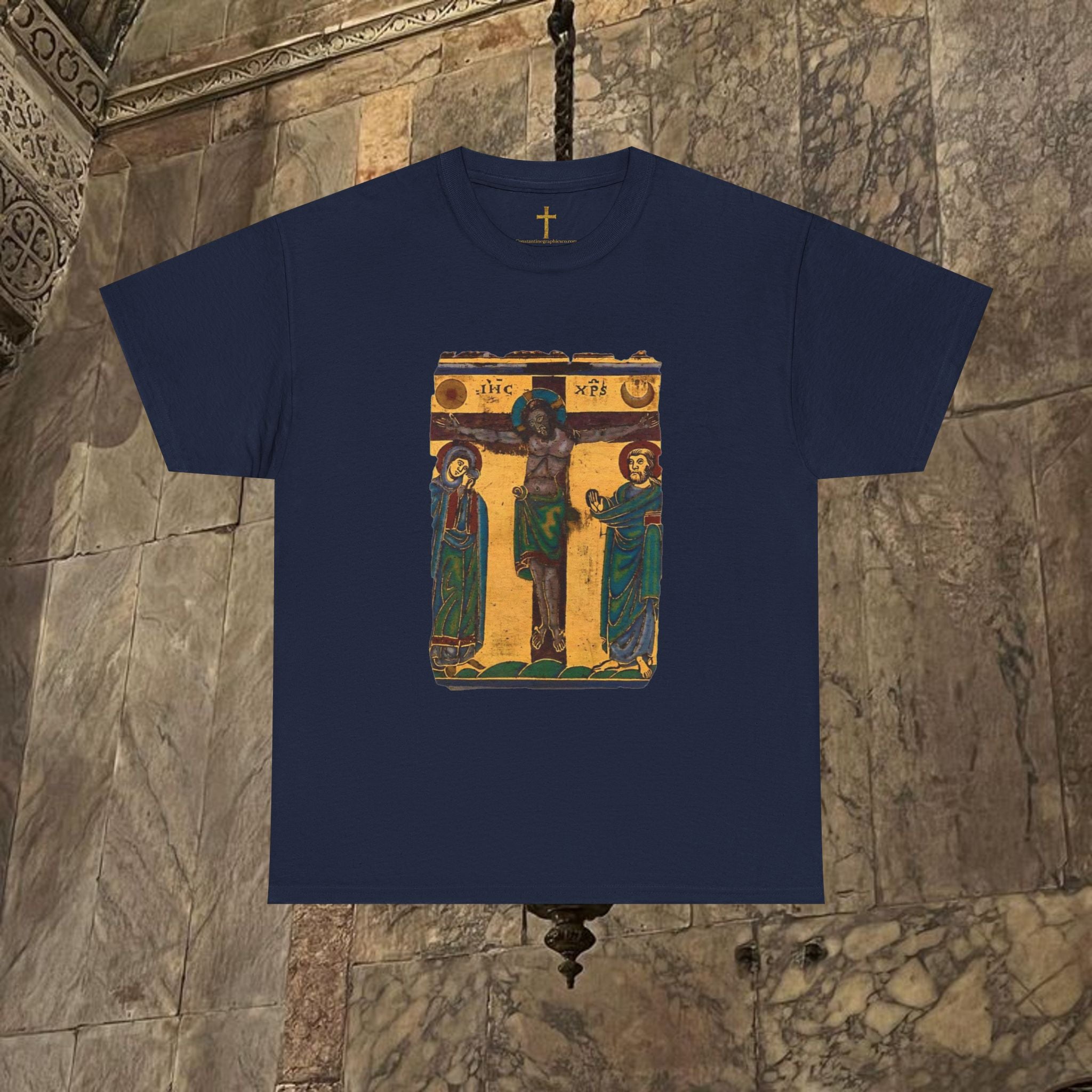 Byzantine Manuscript Art T-Shirt - Sacred Icon work