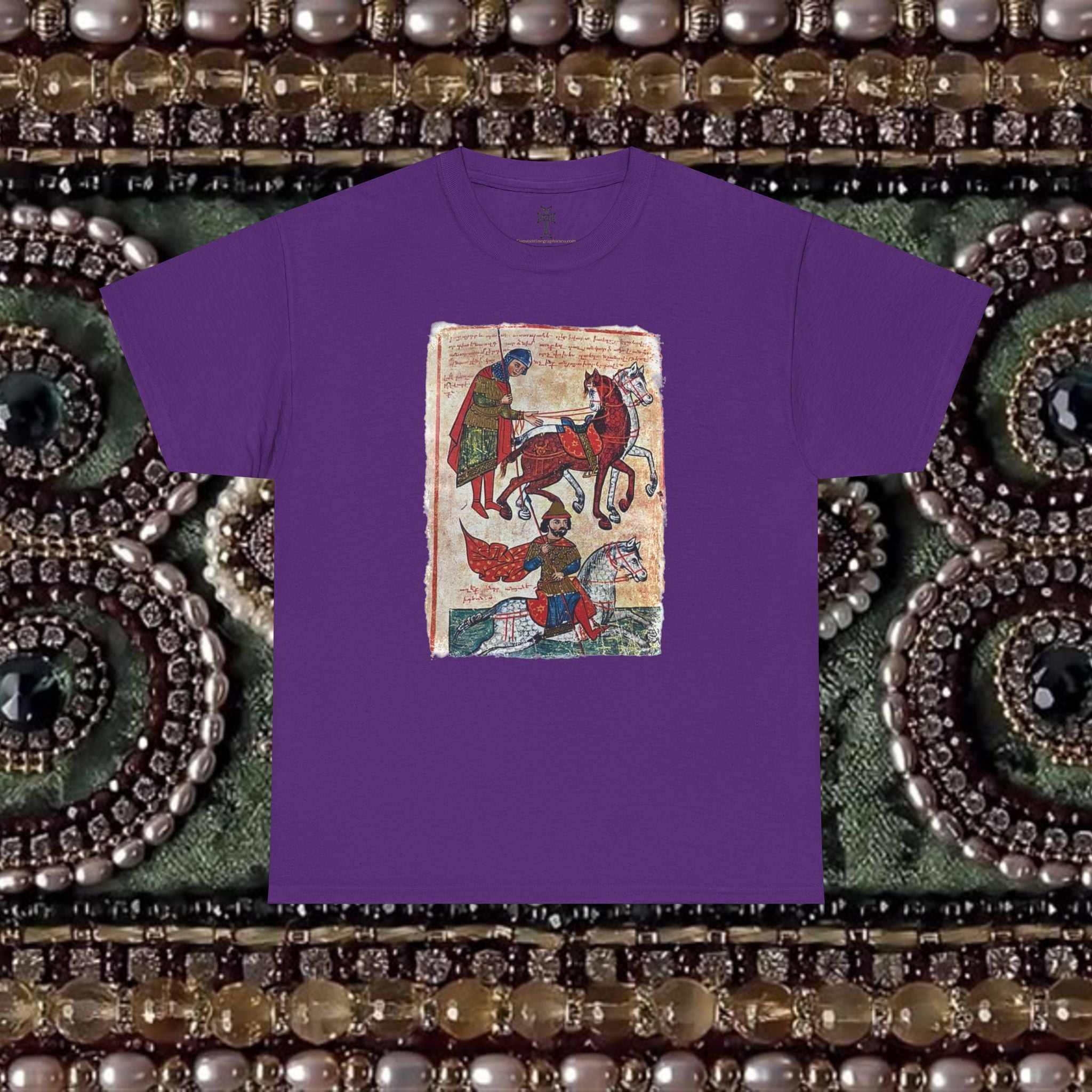 Ancient Armenian Manuscript Art T-Shirt - Sacred Heritage Design