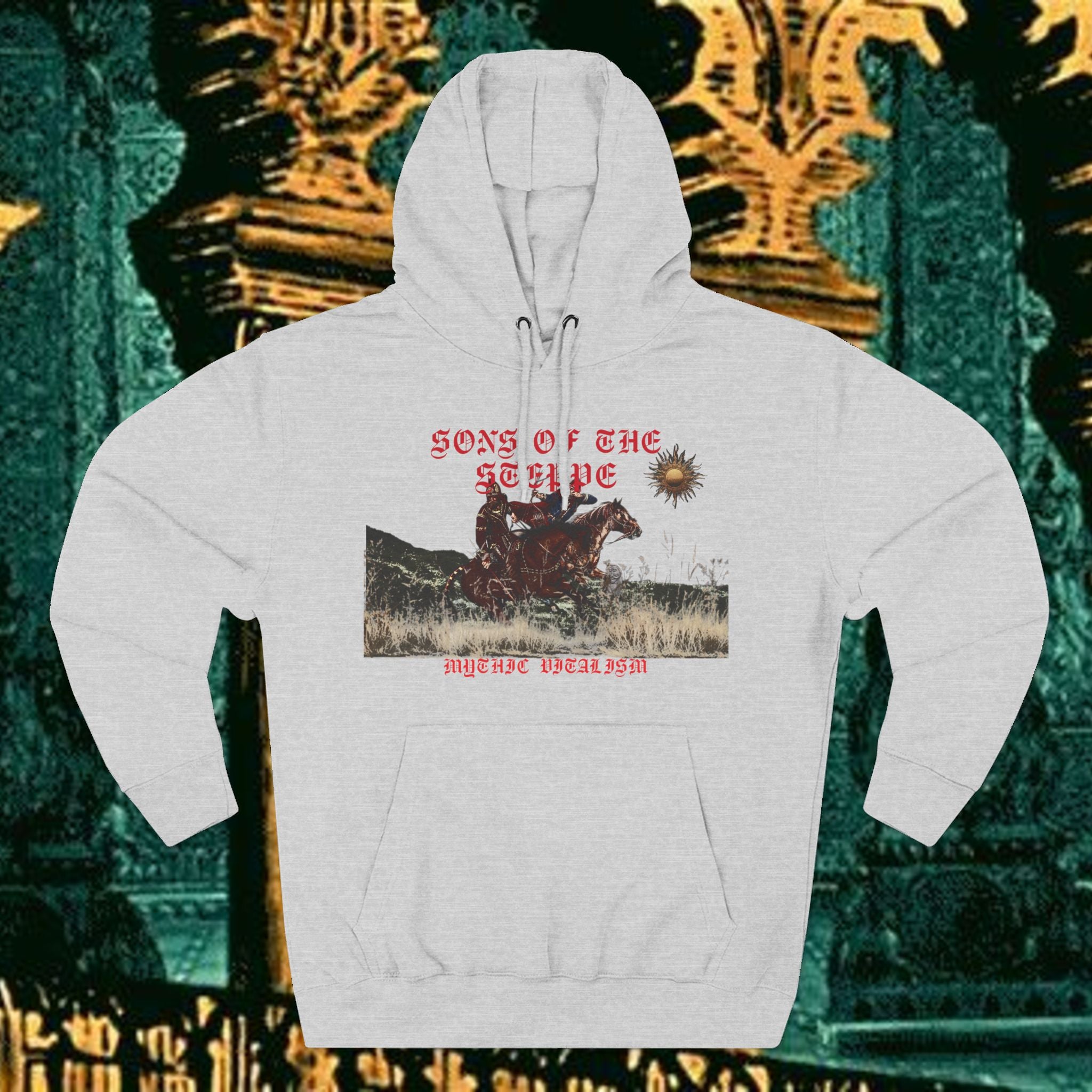 Son of the Steppe Fleece Medieval Graphic Hoodie