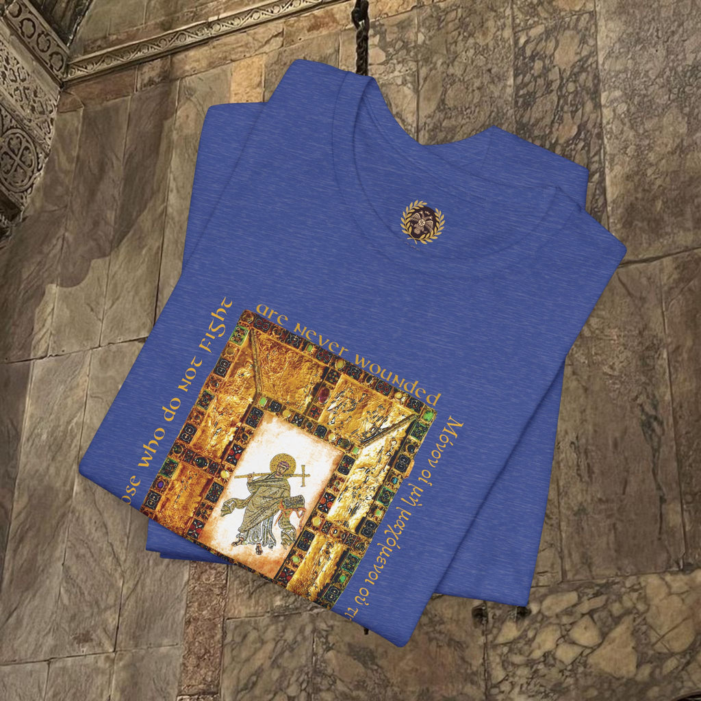 The Scholar's Manuscript Byzantine Inspired Medieval Cotton Graphic T-Shirt