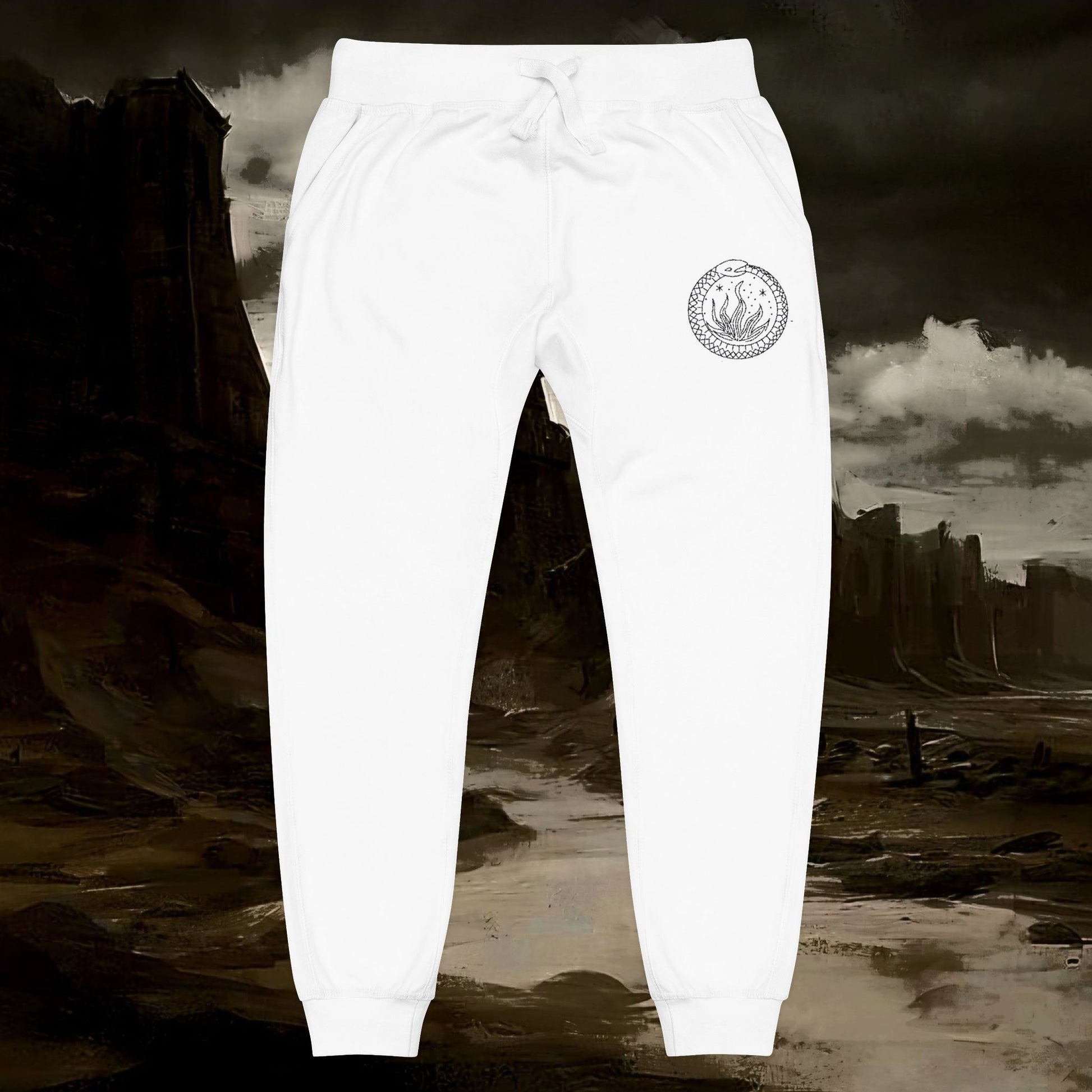 Unisex Fleece Sweatpants ( Esoteric Embroidery)