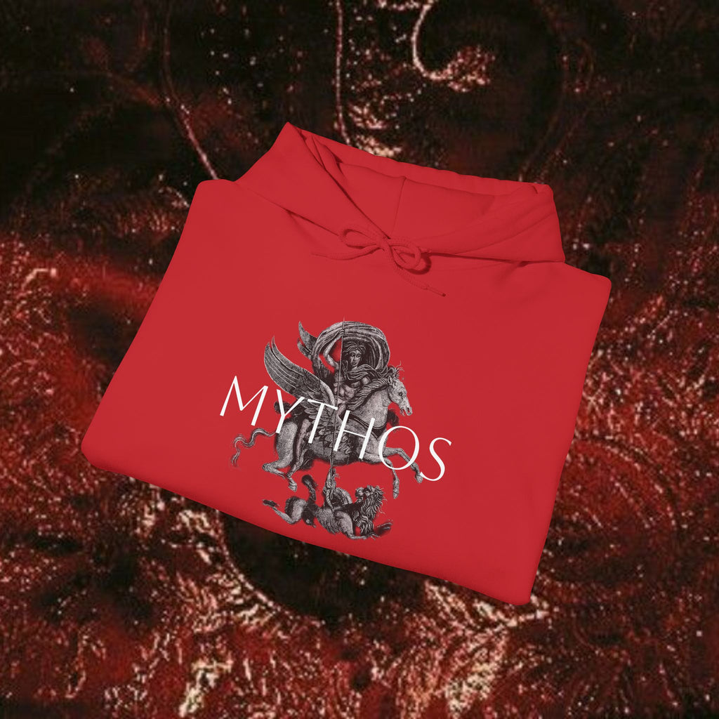 Warrior's Mythos Hooded Sweatshirt, Cozy Classically-Inspired Hoodie