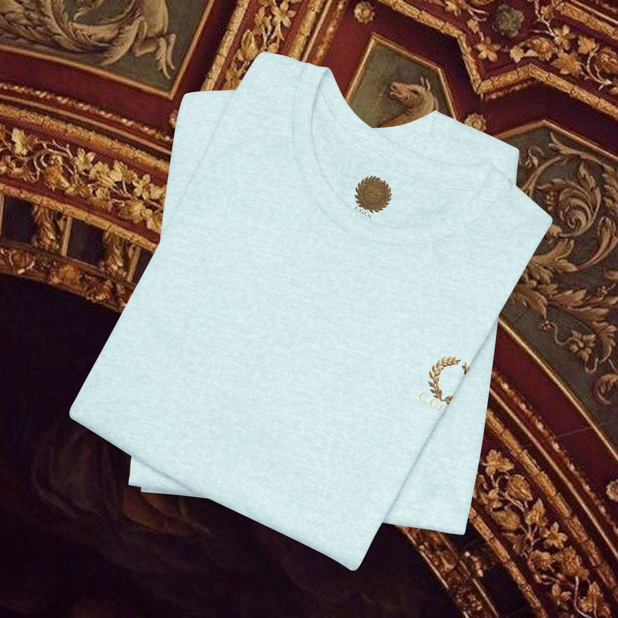 Title: The Hero's Victory Classically-Themed Cotton Graphic T Shirt Back Version