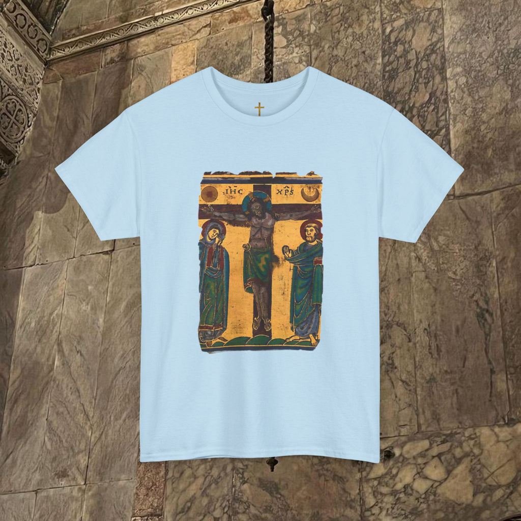 Byzantine Manuscript Art T-Shirt - Sacred Icon work