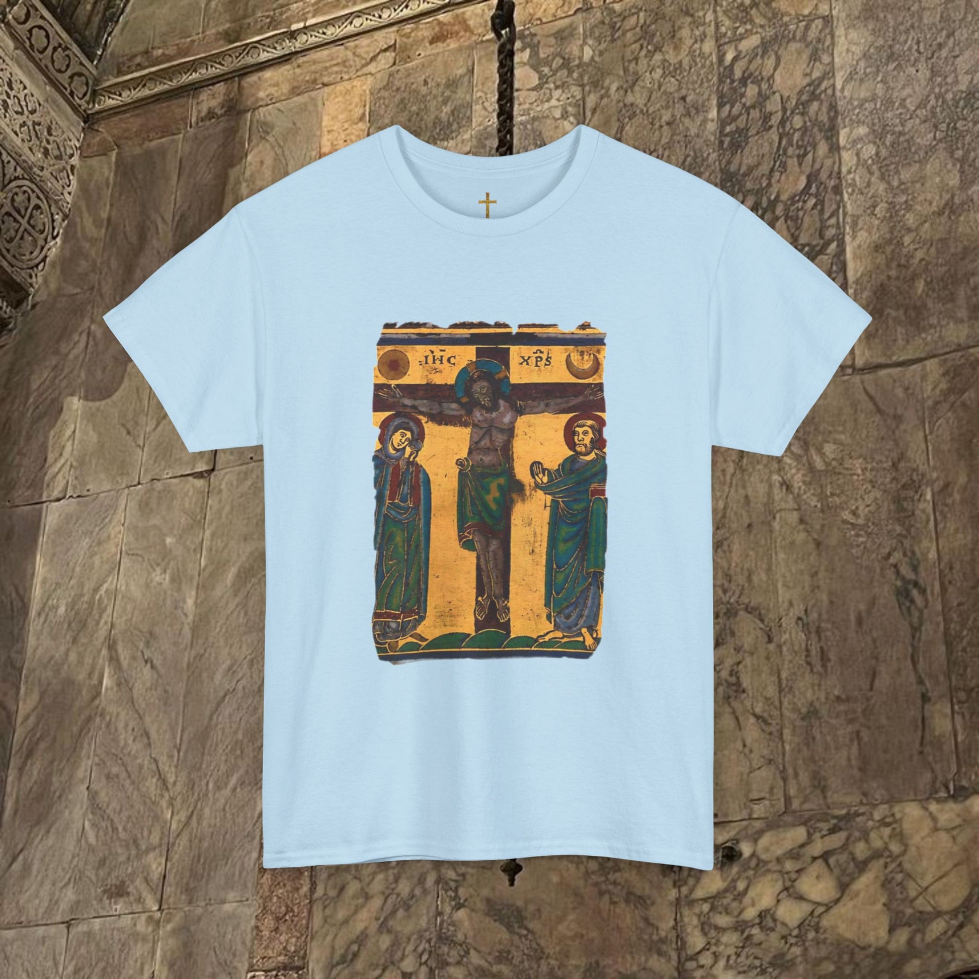 Byzantine Manuscript Art T-Shirt - Sacred Icon work