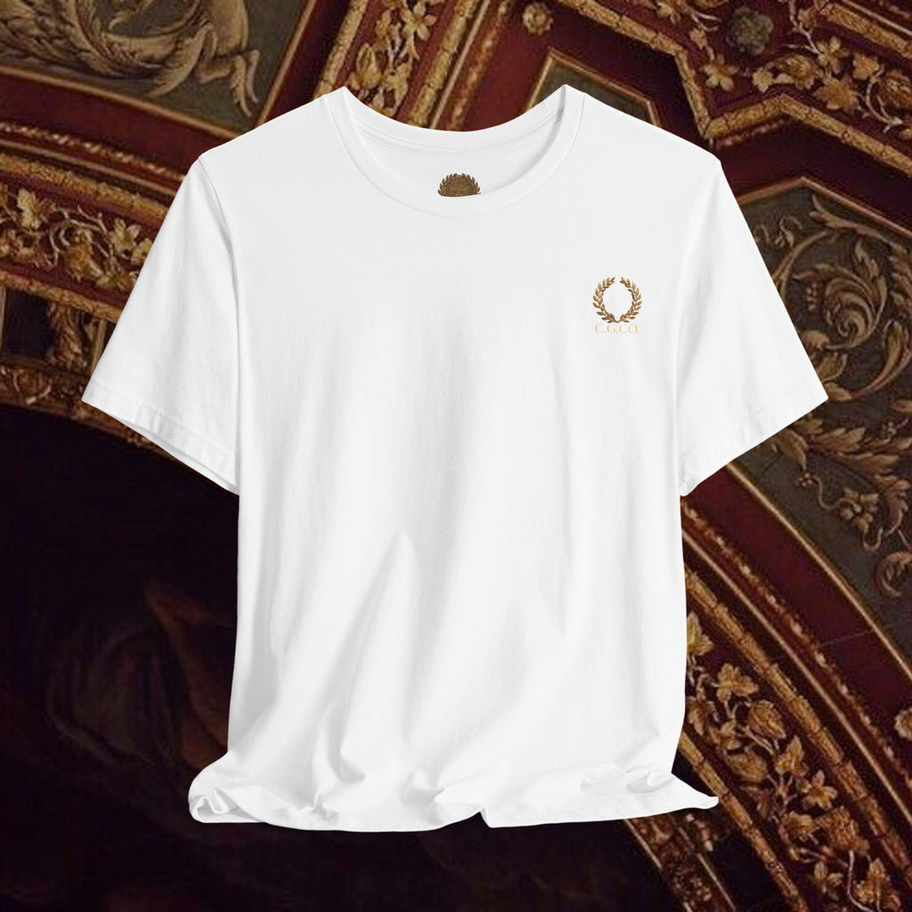 Guardian of the Temple Classically- Inspired Cotton Graphic T Shirt Back Version
