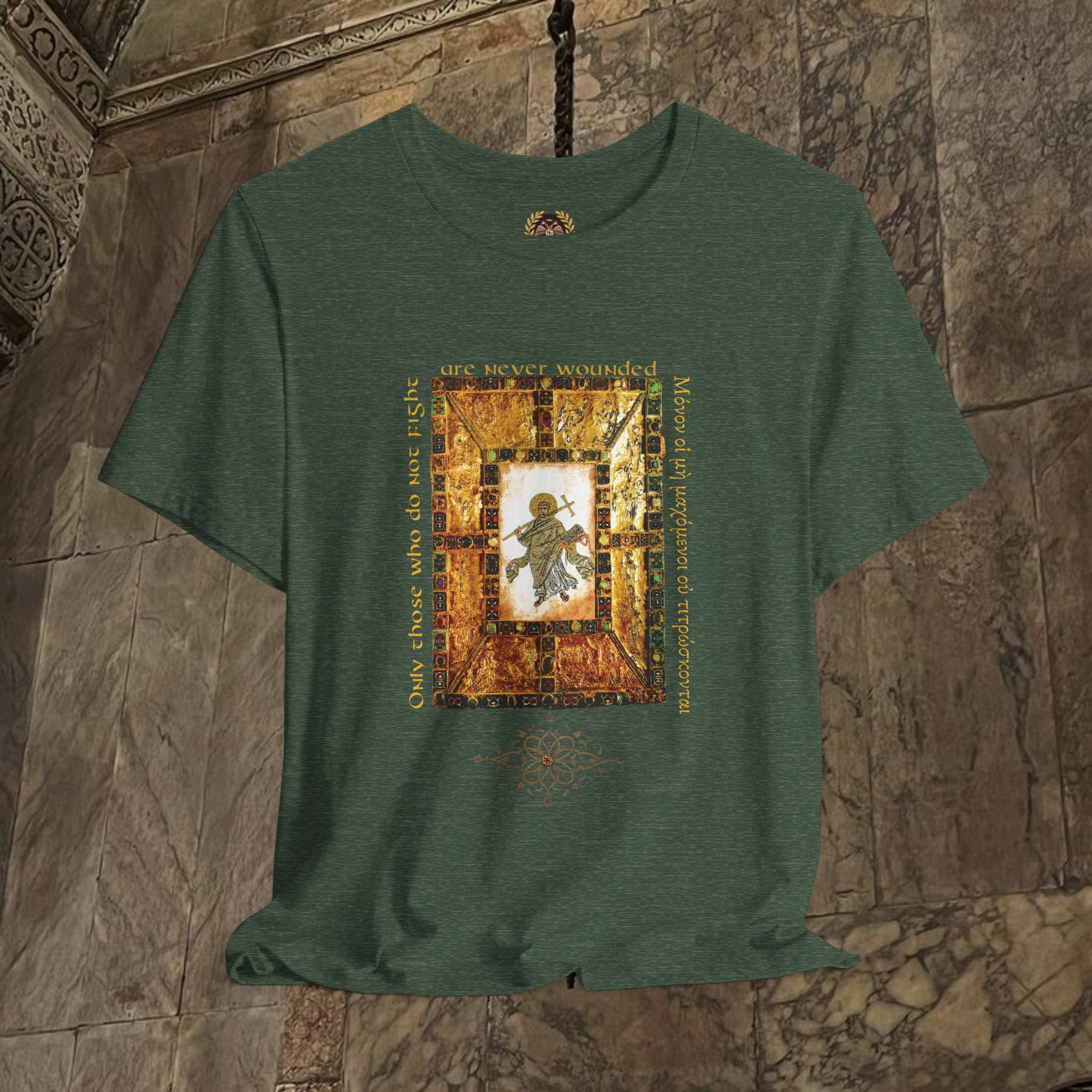 The Scholar's Manuscript Byzantine Inspired Medieval Cotton Graphic T-Shirt
