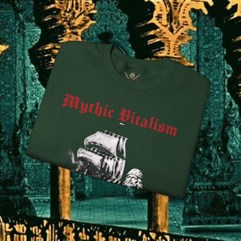 Mythic Vitalism, Sanguis Christianus Vetus  Exploration and Adventure Inspired Crewneck Sweatshirt