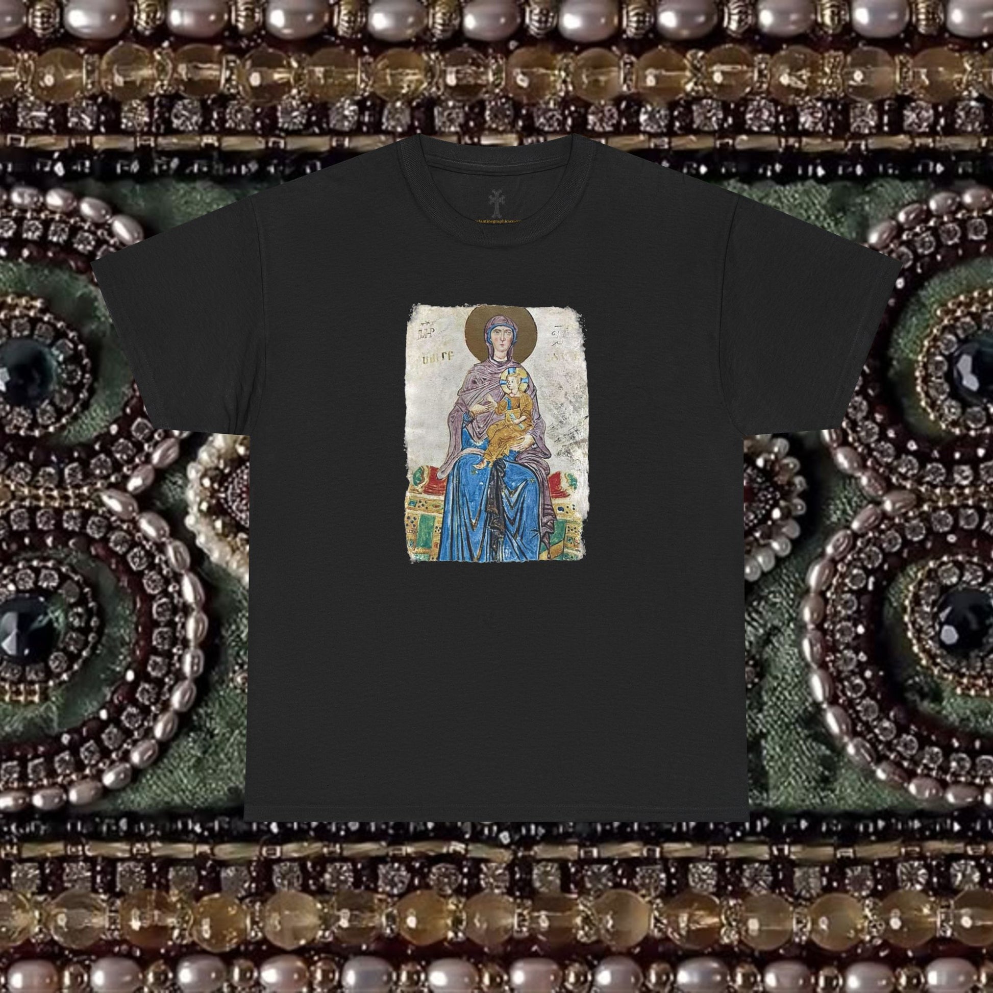 Armenian Manuscript Virgin and Christ Graphic T-Shirt