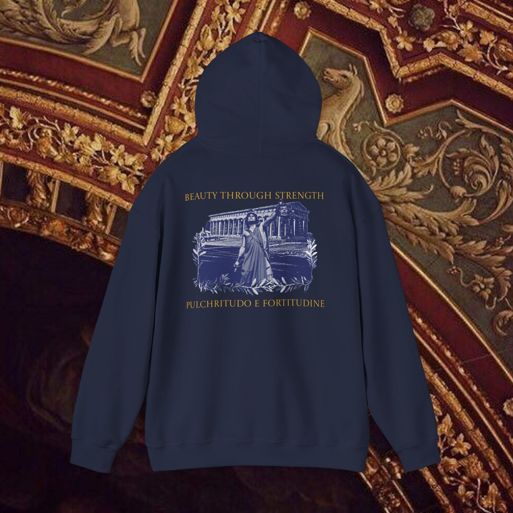 The Hero's Victory Classically-Themed Cotton Graphic Hoodie
