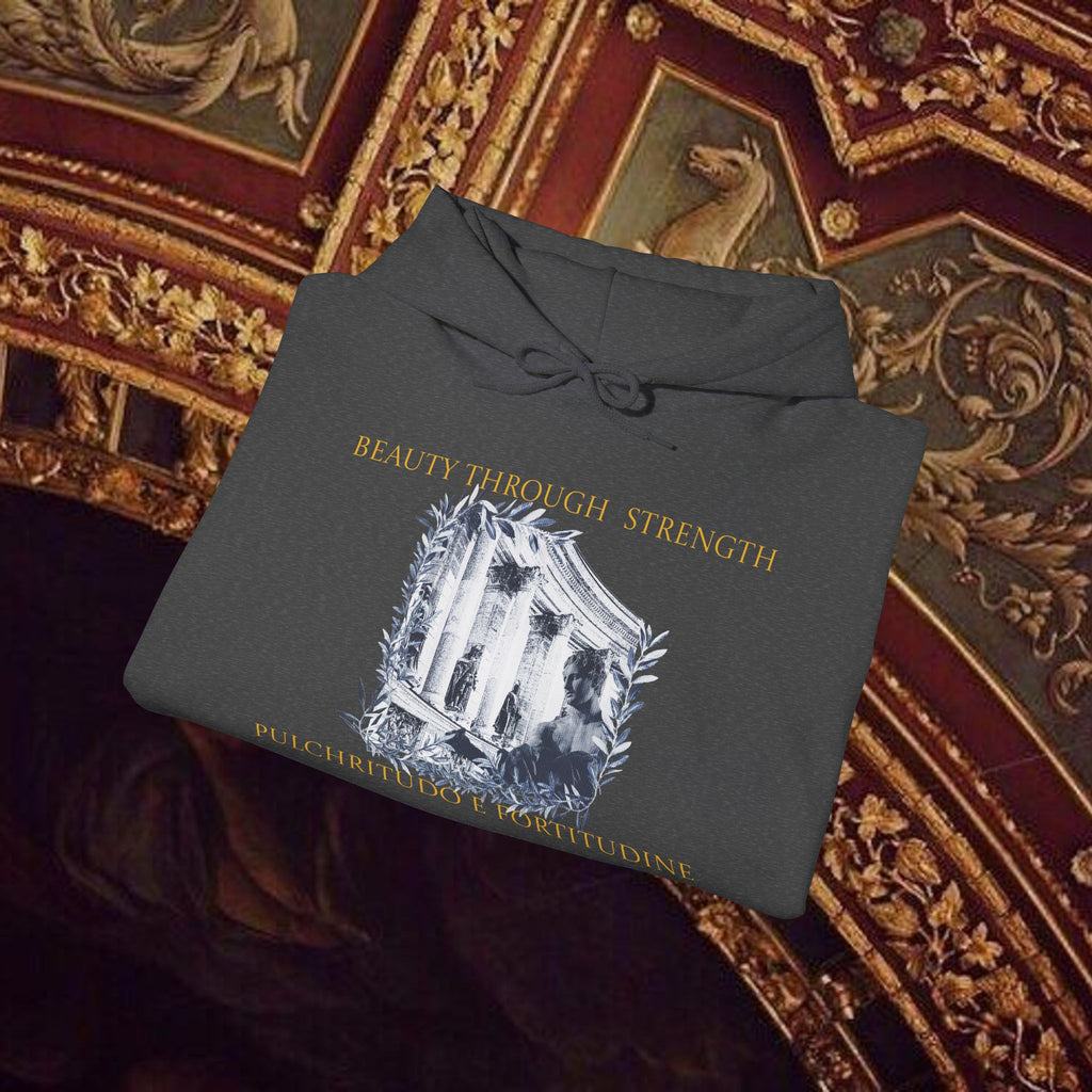 Beauty Through Strength Classically-Inspired Cotton Graphic Hoodie