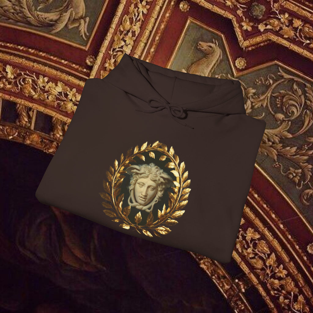 Medusa's Gaze Classical Mythology Inspired Unisex Heavy Blend Hooded Graphic Sweatshirt