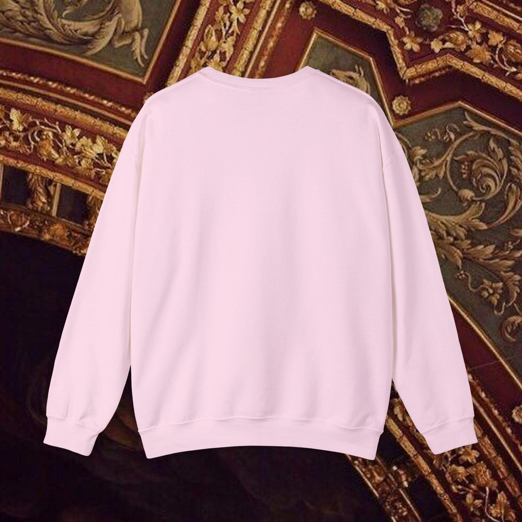 Guardian of the Temple Classically- Inspired Cotton Graphic Sweatshirt